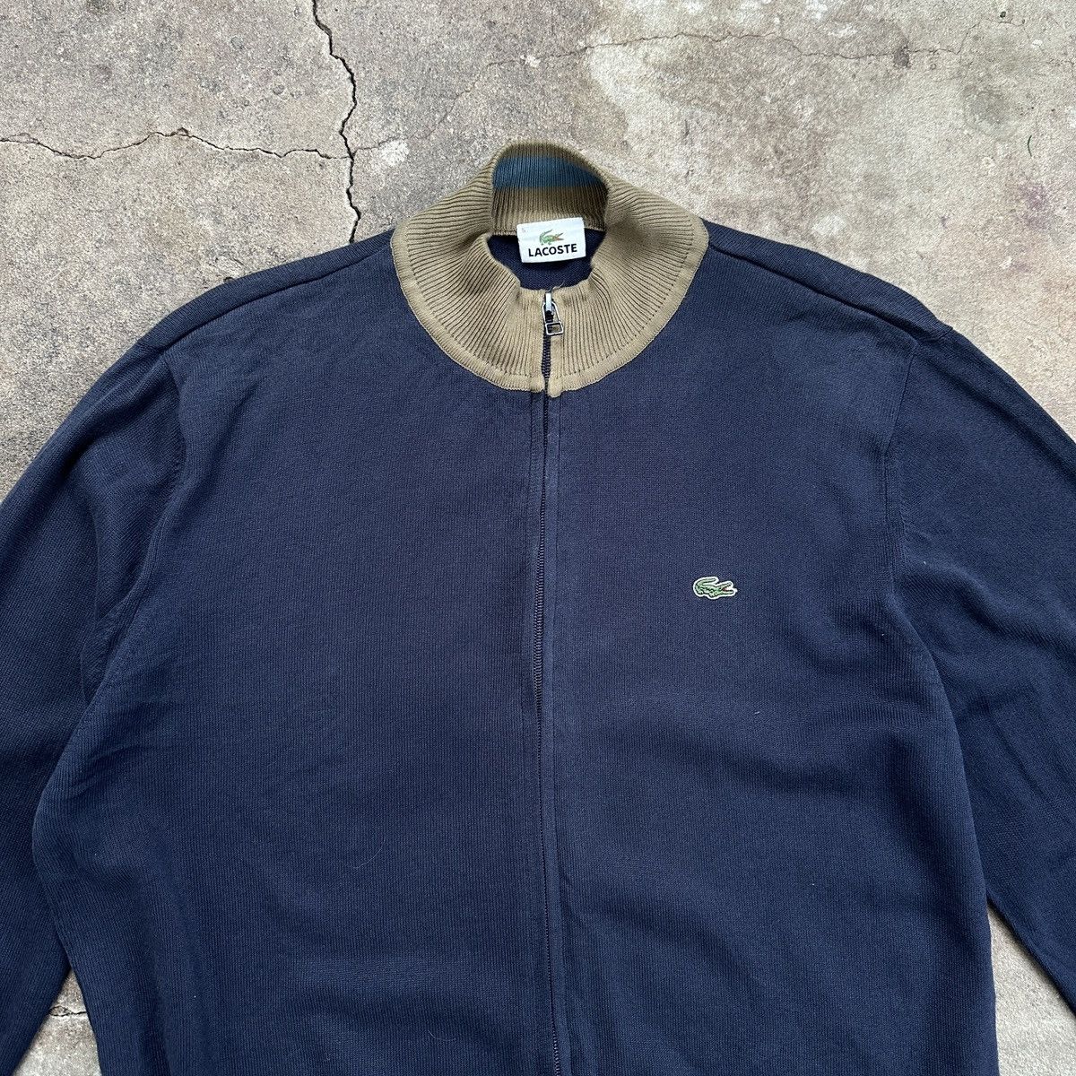 Lacoste × Vintage Vintage Chemise Lacoste Sweater zip Size US L / EU 52-54 / 3 - 2 Thumbnail