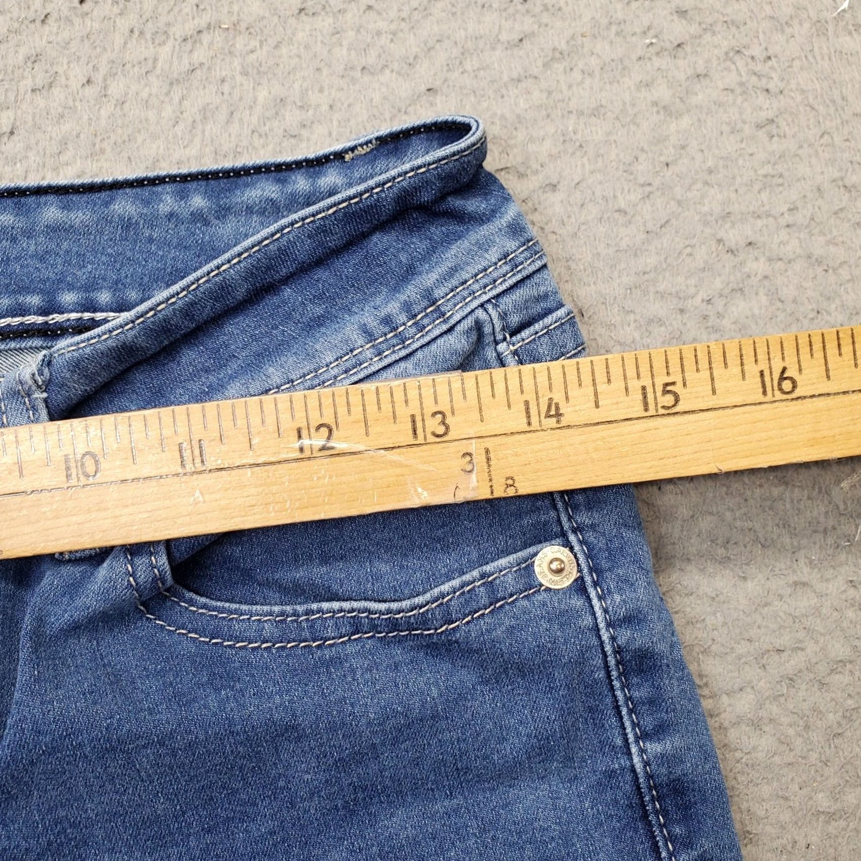 Calvin Klein Calvin Klein Jeans Womens 36 Blue Denim Stretch Distressed Straight Leg Jeans Size 25" / US 0 / IT 36 - 6 Thumbnail