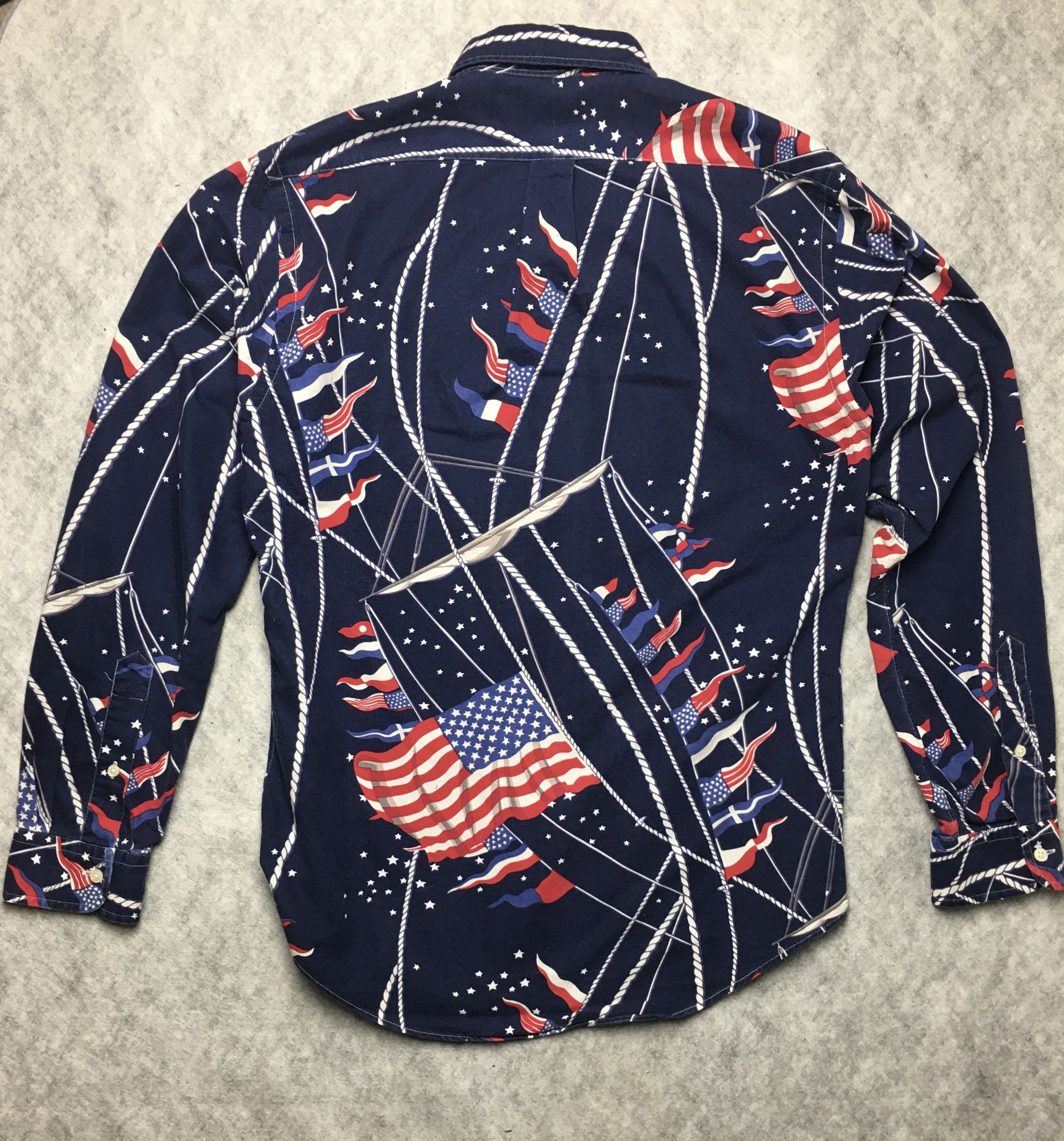 Polo Ralph Lauren Polo Ralph Lauren Men's Oxford Slim Fit Shirt Flag USA Print Size US M / EU 48-50 / 2 - 3 Thumbnail