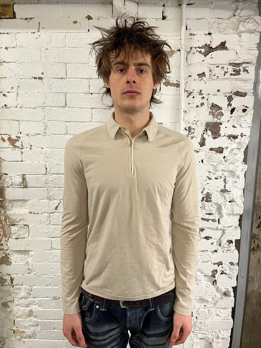 Prada 2000s Prada Beige Half-Zip Linea Rosa Sweater Size US M / EU 48-50 / 2 - 2 Thumbnail
