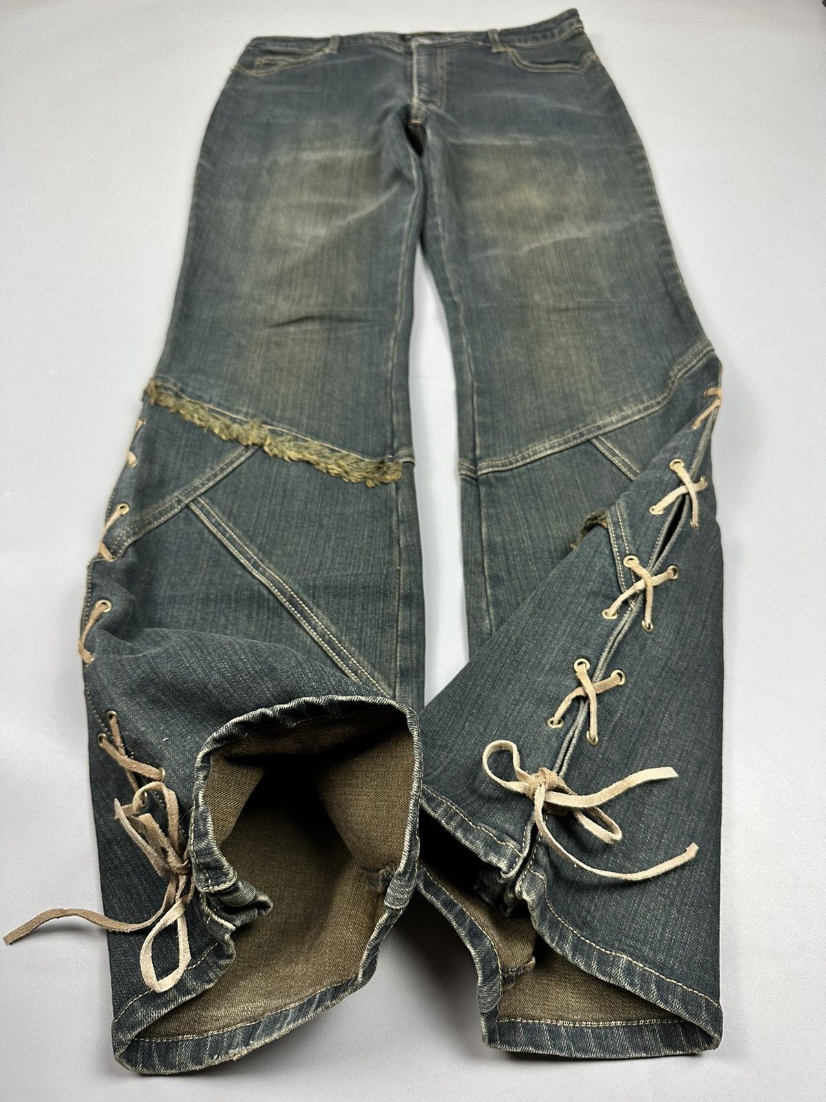 If Six Was Nine Vintage Mer-Lassette Cowboy Flared Denim Size US 31 - 7 Thumbnail