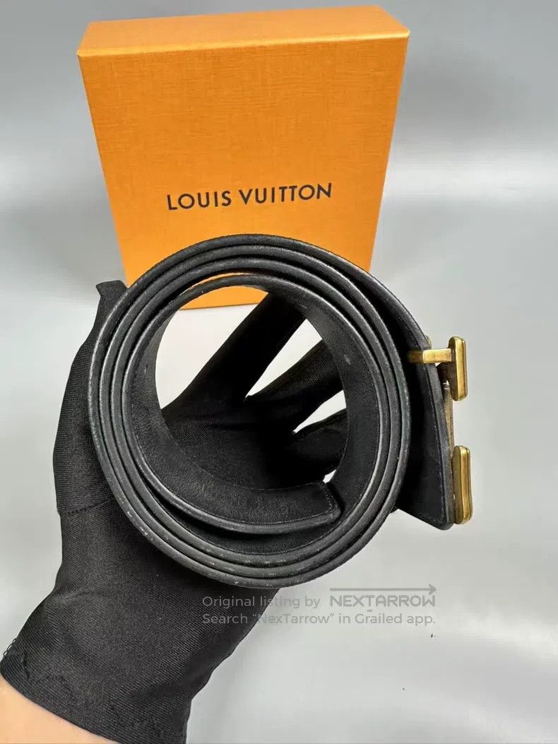 Louis Vuitton Louis Vuitton size 100 Co-branded nigo full LV logo belt Size ONE SIZE - 5 Thumbnail