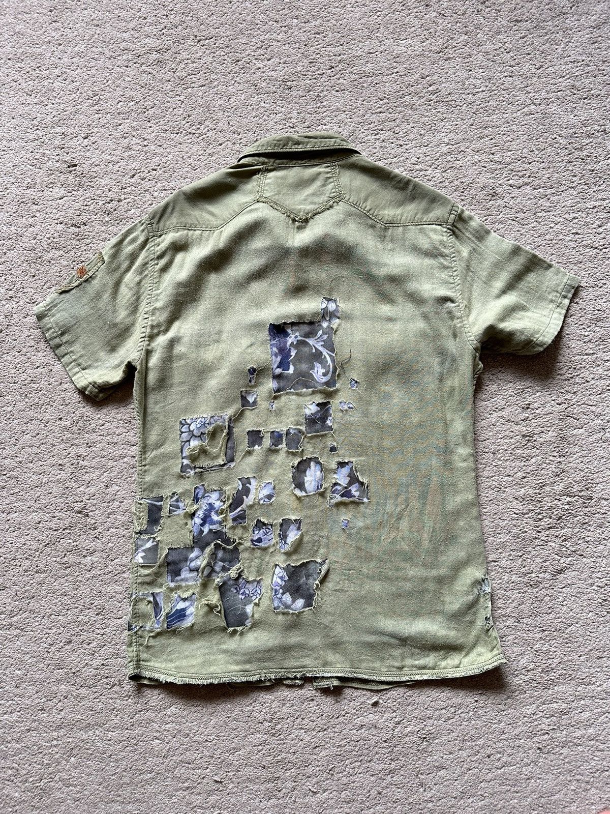 Marithe + Francois Girbaud 1990s Marithe Grancois Girbaud Thrashed Layered Shirt Size US M / EU 48-50 / 2 - 7 Thumbnail