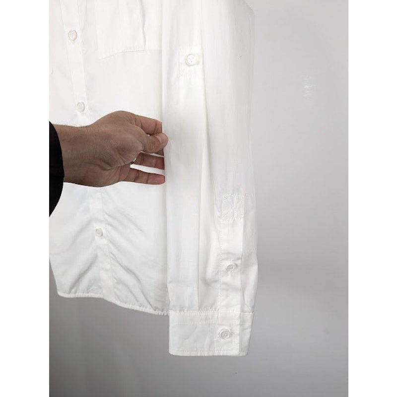 Bottega Veneta o1rshd1 Compact Cotton Poplin Shirt in White Size US L / EU 52-54 / 3 - 9 Thumbnail