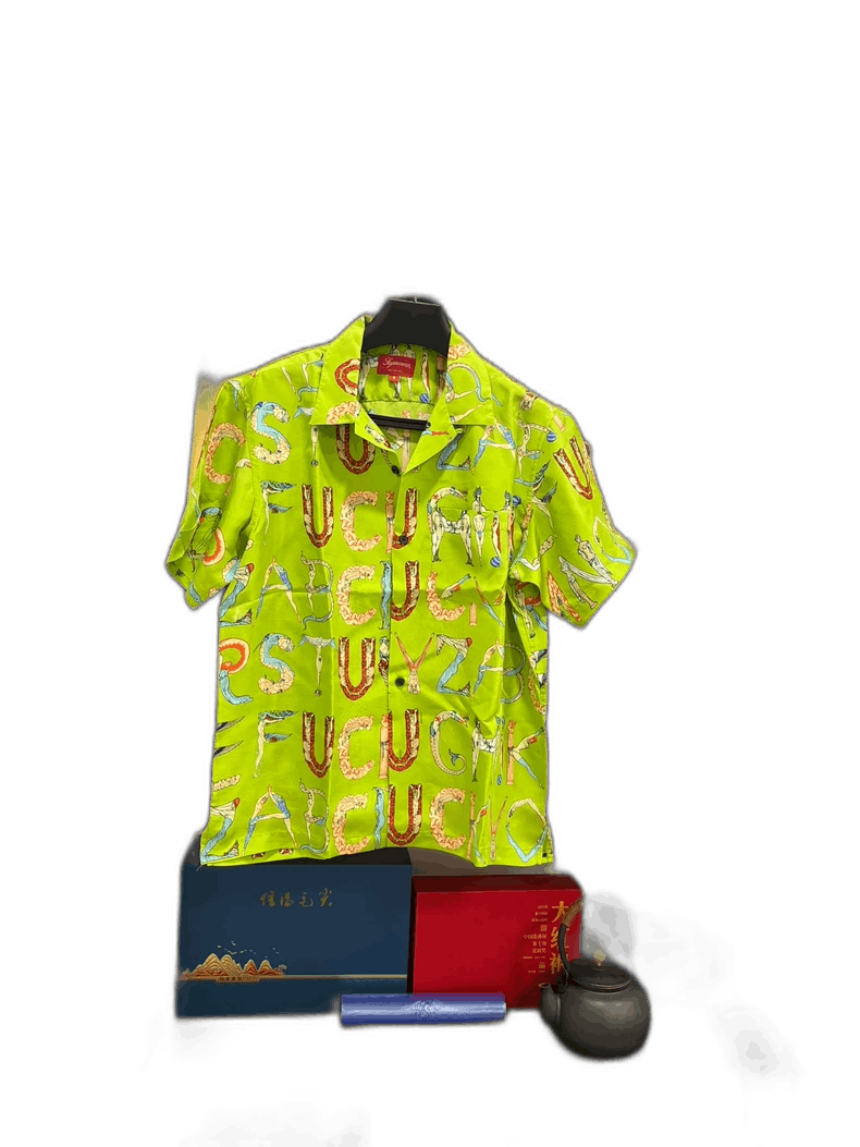 Bape Supreme Alphabet Silk Short Sleeve Shirt Size US M / EU 48-50 / 2 - 1 Thumbnail