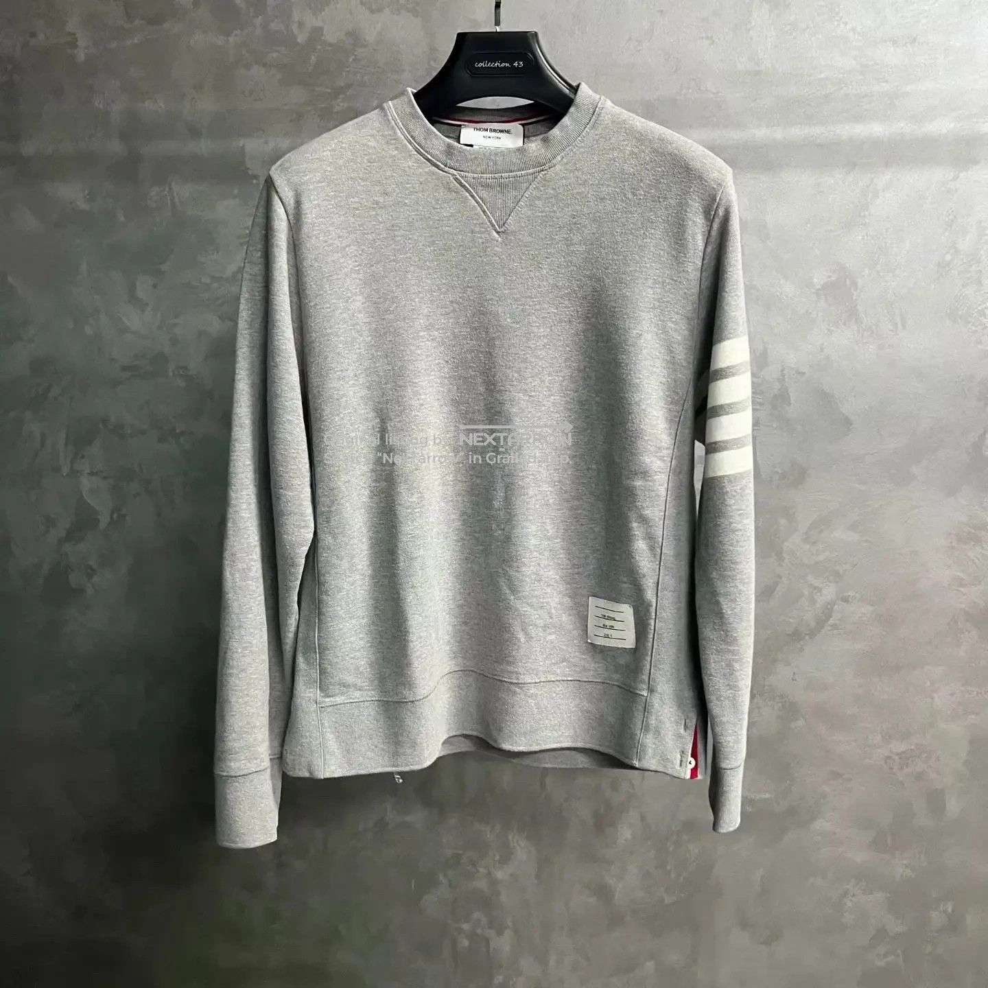 Thom Browne Thom Browne Gray Four-Stripe Crewneck Hoodie Size US XL / EU 56 / 4 - 1 Thumbnail