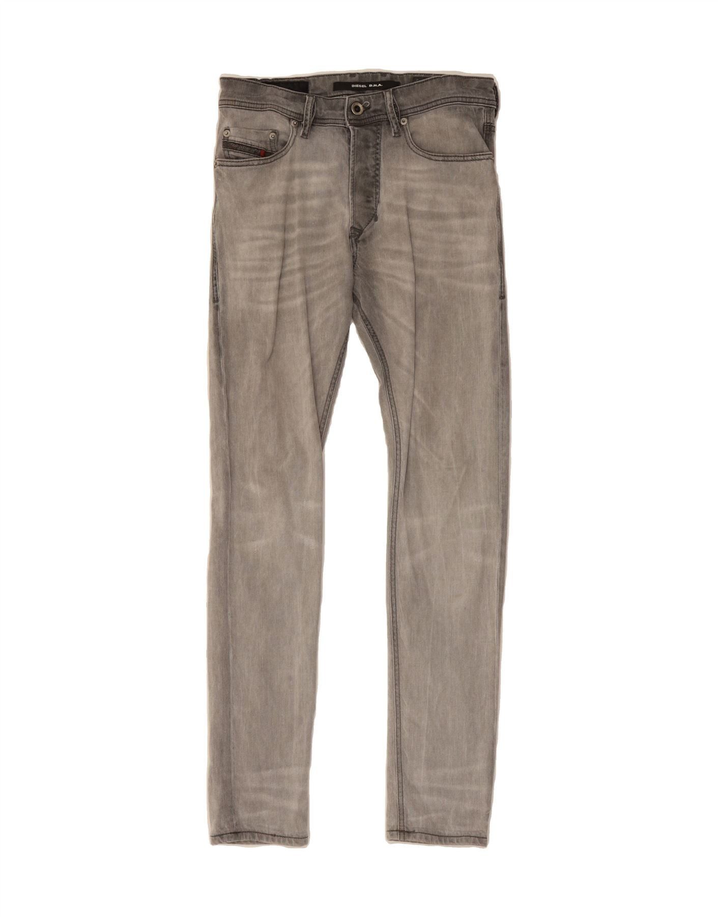 Diesel Womens Skinny Jeans W26 L30 Grey Rayon Size 42" / US 20 - 1 Thumbnail