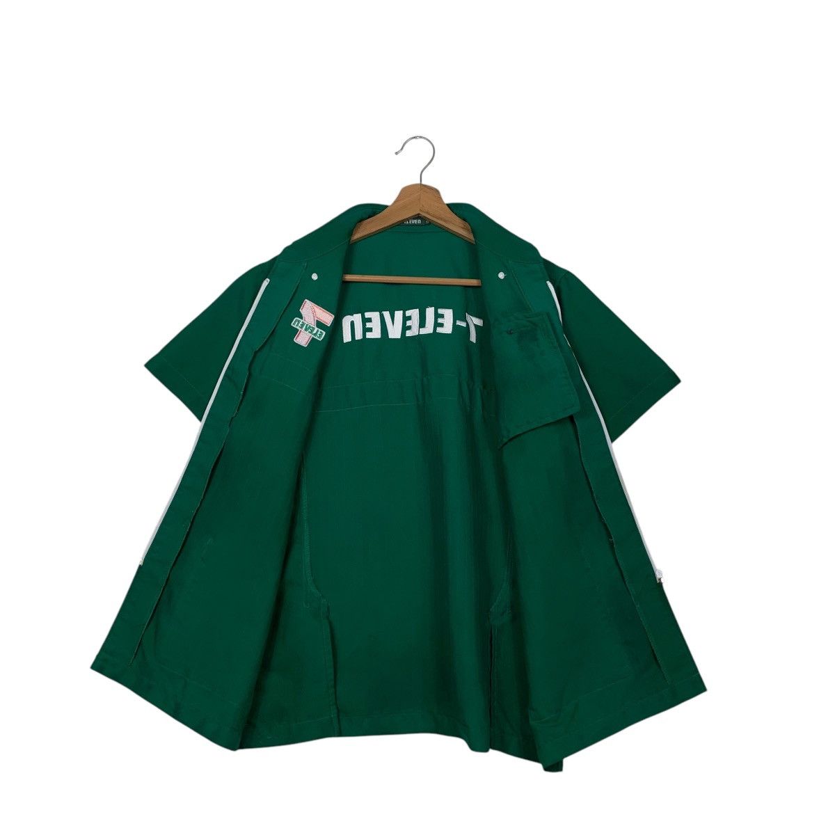 Japanese Brand Vintage 7 ELEVEN Big Logo SS Green Uniform Jacket #2584-C117 Size US M / EU 48-50 / 2 - 11 Thumbnail