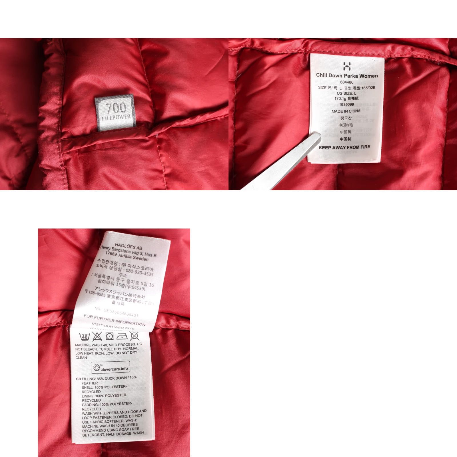 Vintage Haglöfs Chill Down Parka Jacket Women L Hooded 700 Fill MJ6376 Red Down Insulated Long Coat Coat Parka Womens Size L / US 10 / IT 46 - 8 Thumbnail