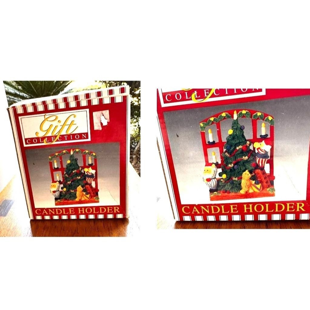 Vintage VTG Gift Collection Candle Holder New Christmas Tree Santa Size ONE SIZE - 10 Thumbnail