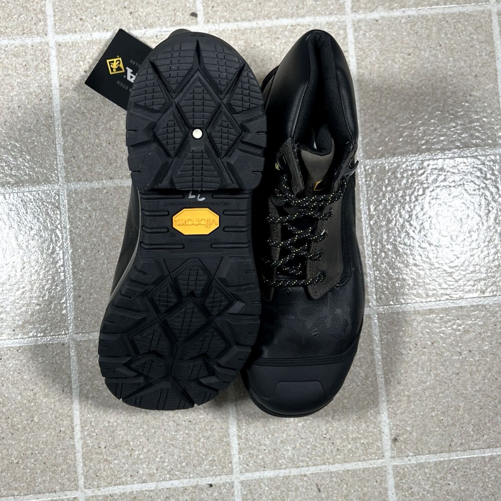 Vintage Terra Men's 6" Waterproof Nano Composite Toe Safety Work Boot Black, Synthetic Upper, Size 11.5 US, Safety Boot Size US 12 / EU 45 - 4 Thumbnail