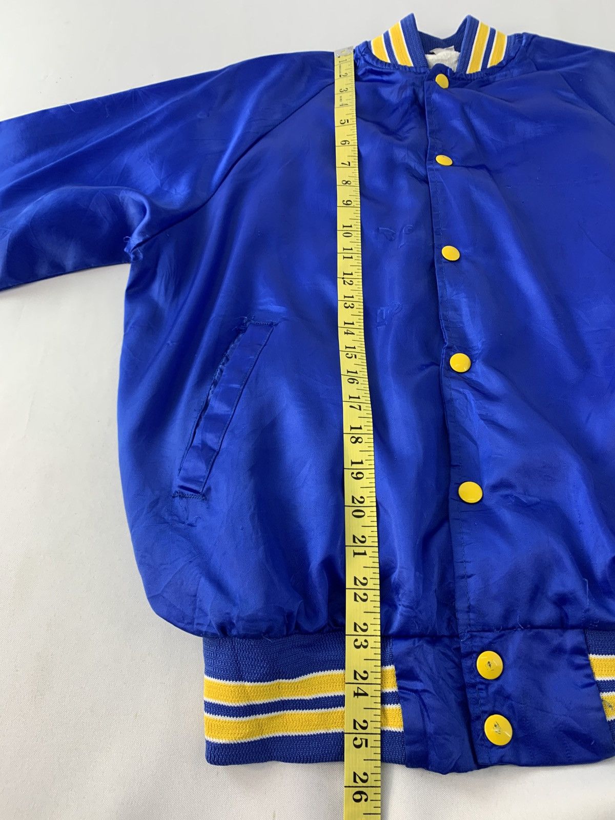 Other 90s Castle Knight Blue Satin Bomber Varsity Jacke Size US M / EU 48-50 / 2 - 9 Thumbnail