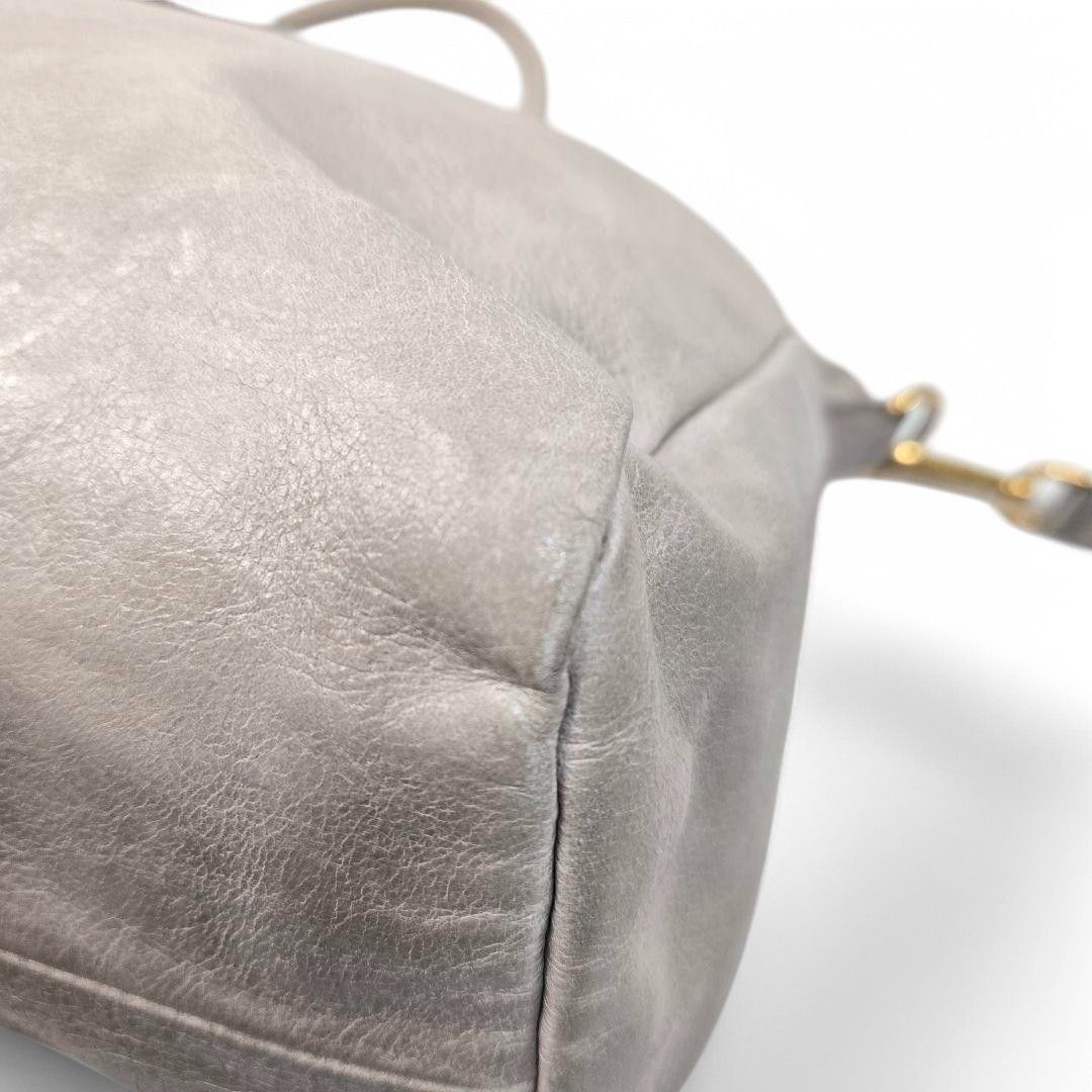 Prada Prada - Saffiano Gray Leather Handbag Shoulder Bag Vintage Size ONE SIZE - 6 Thumbnail