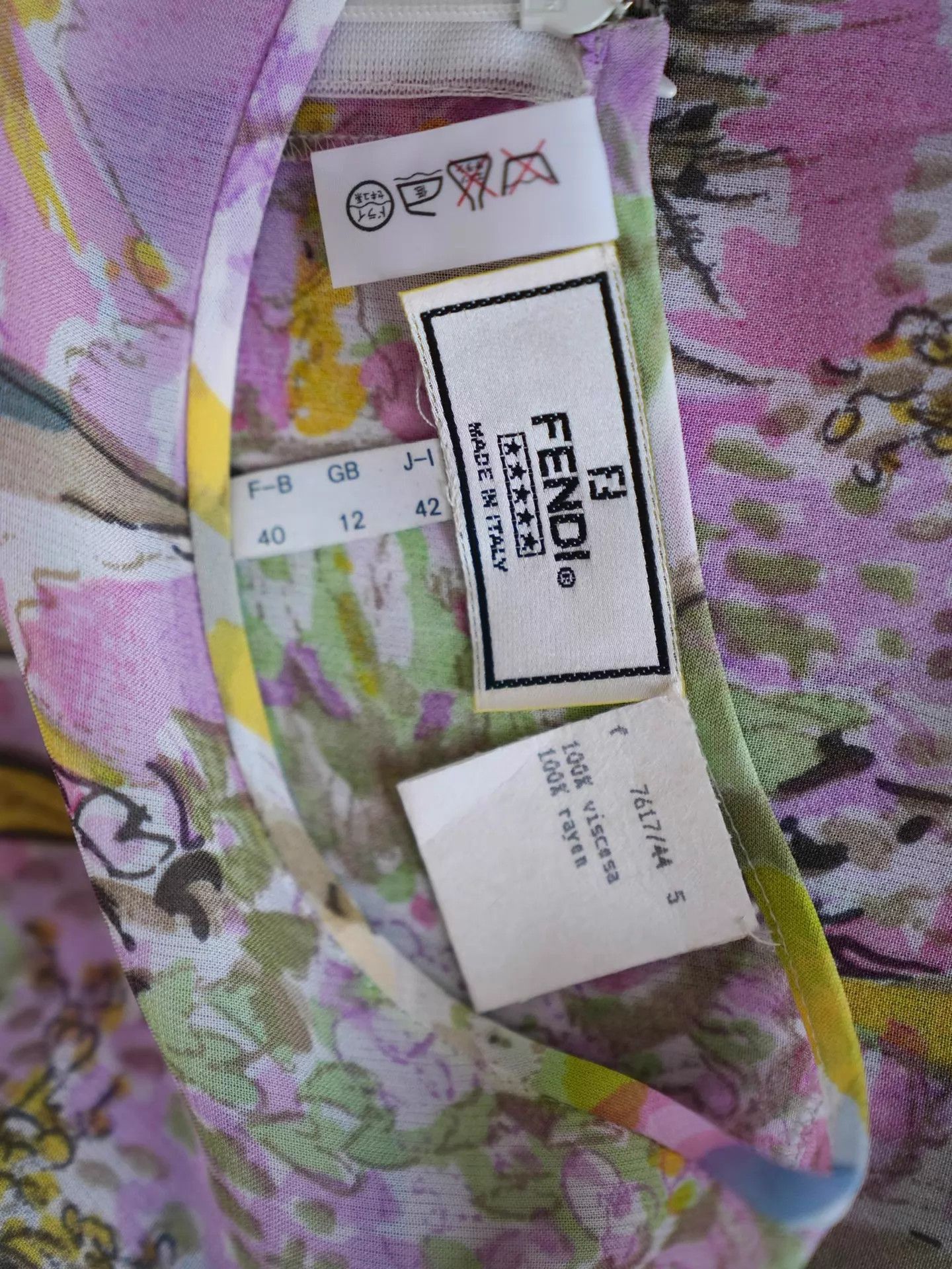 Fendi Fendi Vintage Pink Tuscany Print Dress FR40/M-L Size M / US 6-8 / IT 42-44 - 4 Thumbnail