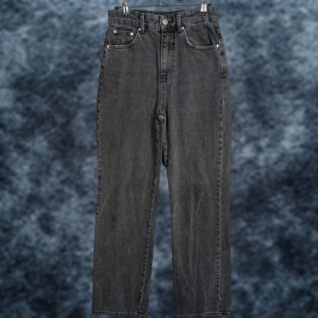 Stradivarius VINTAGE Stradivarius Womens Black Straight Denim Jeans Size 2 Size 26" / US 2 / IT 38 - 1 Thumbnail