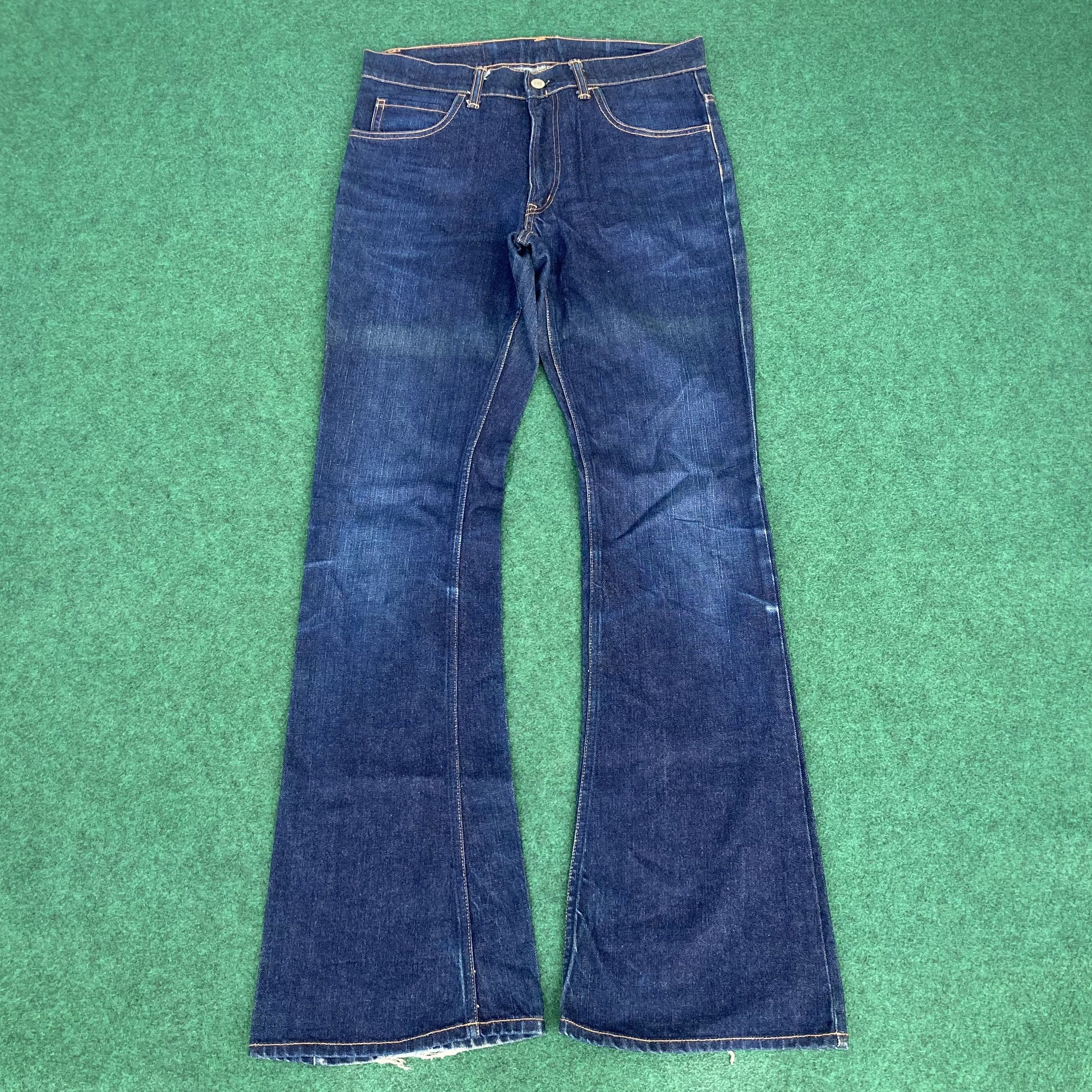 Blue Blue Japan × Japanese Brand × Kapital 31x33 Vtg Blue Blue Bootcut Market HR Market Jeans Size US 30 / EU 46 - 1 Thumbnail