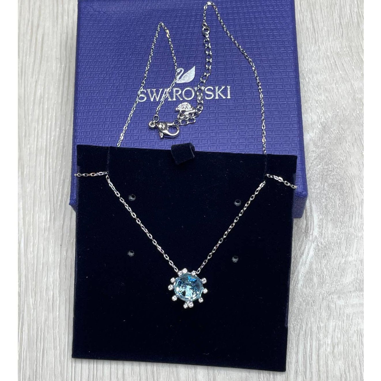 Swarovski Swarovski Crystal Olive Aqua Blue Crystal Pendant Necklace Size ONE SIZE - 3 Thumbnail