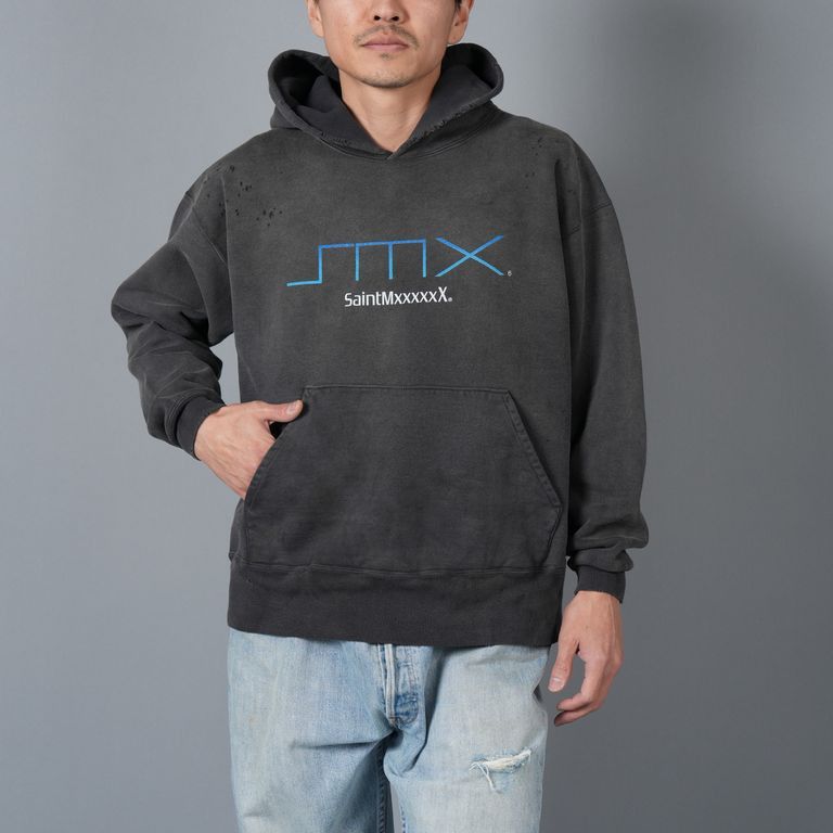Saint Michael o1h1sh10525 Smx Hoodie in Black Size US M / EU 48-50 / 2 - 1 Thumbnail