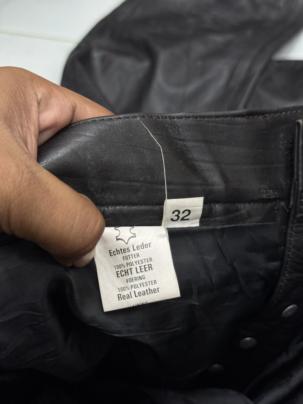 Genuine Leather 🔥🔥🔥ARCHIVE LEATHER PANTS Size US 31 - 9 Thumbnail