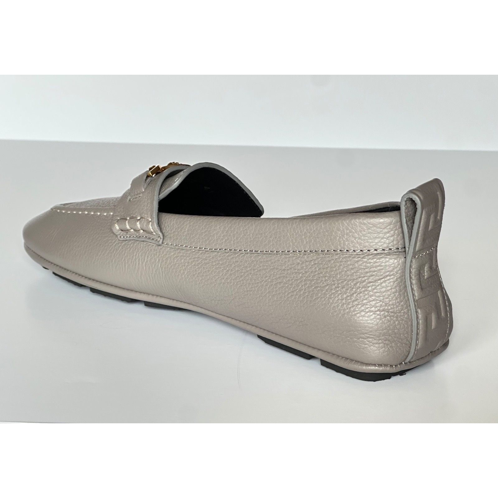 Versace Versace Gold Medusa Gray Leather Driver Shoes 8 US 1017072 Size US 8 / EU 41 - 3 Thumbnail