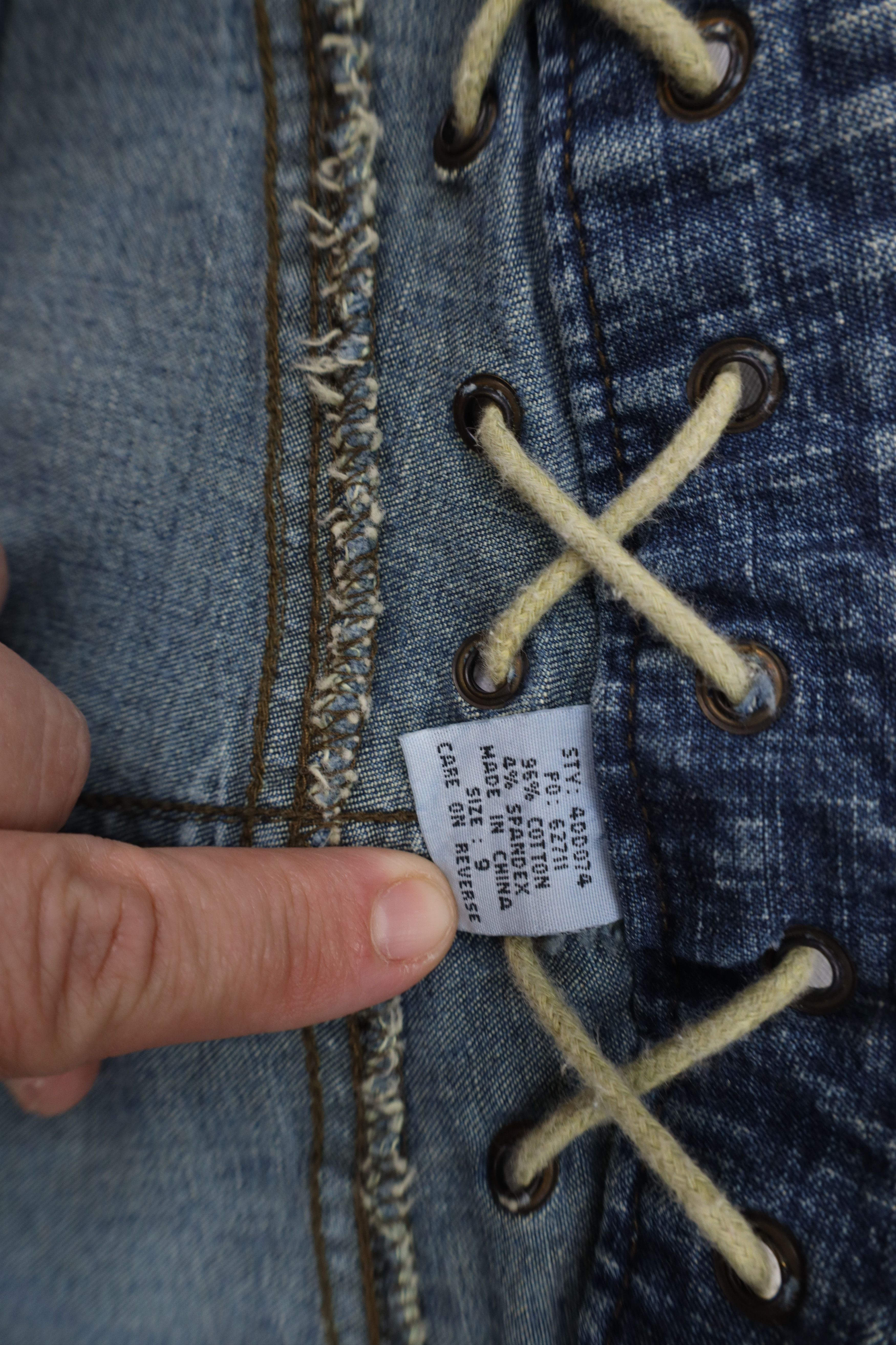 Vintage Vintage 90s Y2K MUDD Babydoll Flared Wide Leg Jeans Blue Size 30" / US 8 / IT 44 - 8 Thumbnail