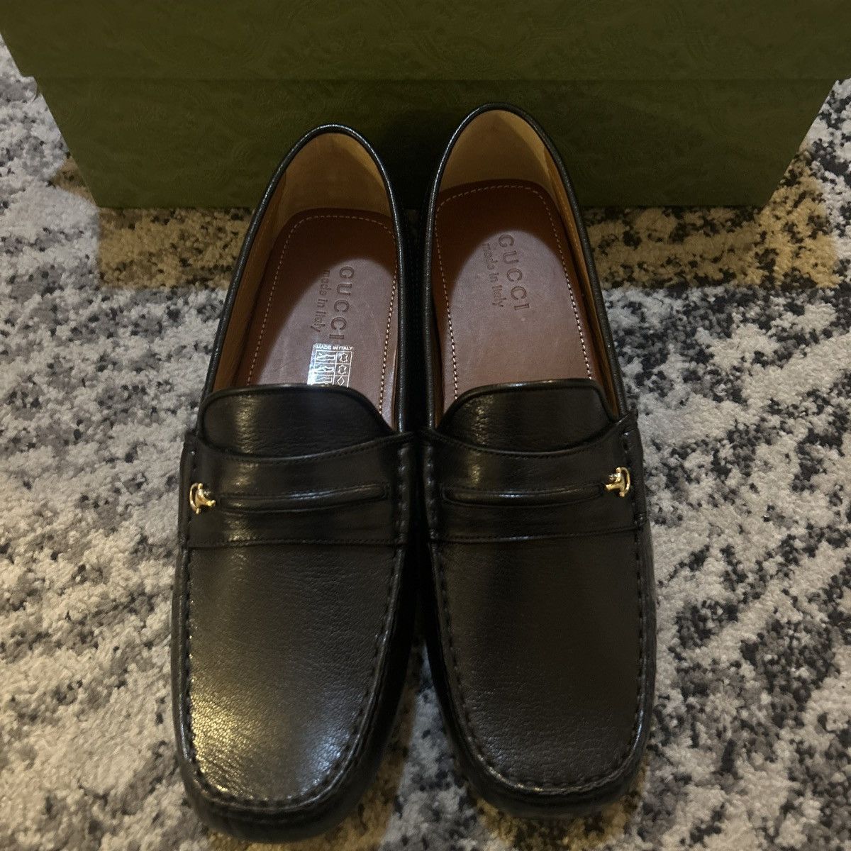 Gucci Gucci Men Gommino Driver Loafers with Half Horsebit Black Size US 10 / EU 43 - 4 Thumbnail