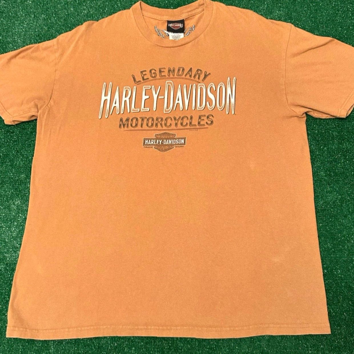 Harley Davidson VINTAGE Harley-Davidson Biker Daytona Beach Florida Tribal VTG 2015 Shirt XL Orange Mens Short Sleeve Logo 90s Y2K Grunge Punk Hip Hop Motorcycle Size US XL / EU 56 / 4 - 4 Thumbnail