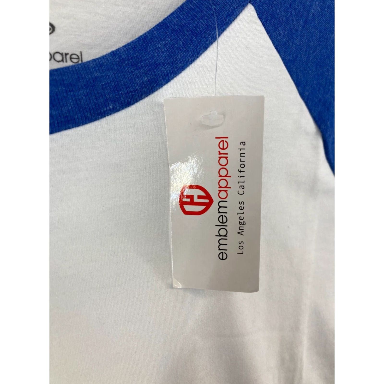Vintage Vintage Emblem Apparel Men's Baseball T-Shirt Large Blue Jersey 3/4 Sleeve Classic Casual All Seasons Size US L / EU 52-54 / 3 - 5 Thumbnail