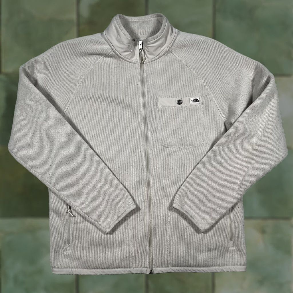 The North Face VINTAGE The North Face Jacket Mens Large Beige Full Zip Fleece Lined Outdoor Pocket Size US L / EU 52-54 / 3 - 1 Thumbnail