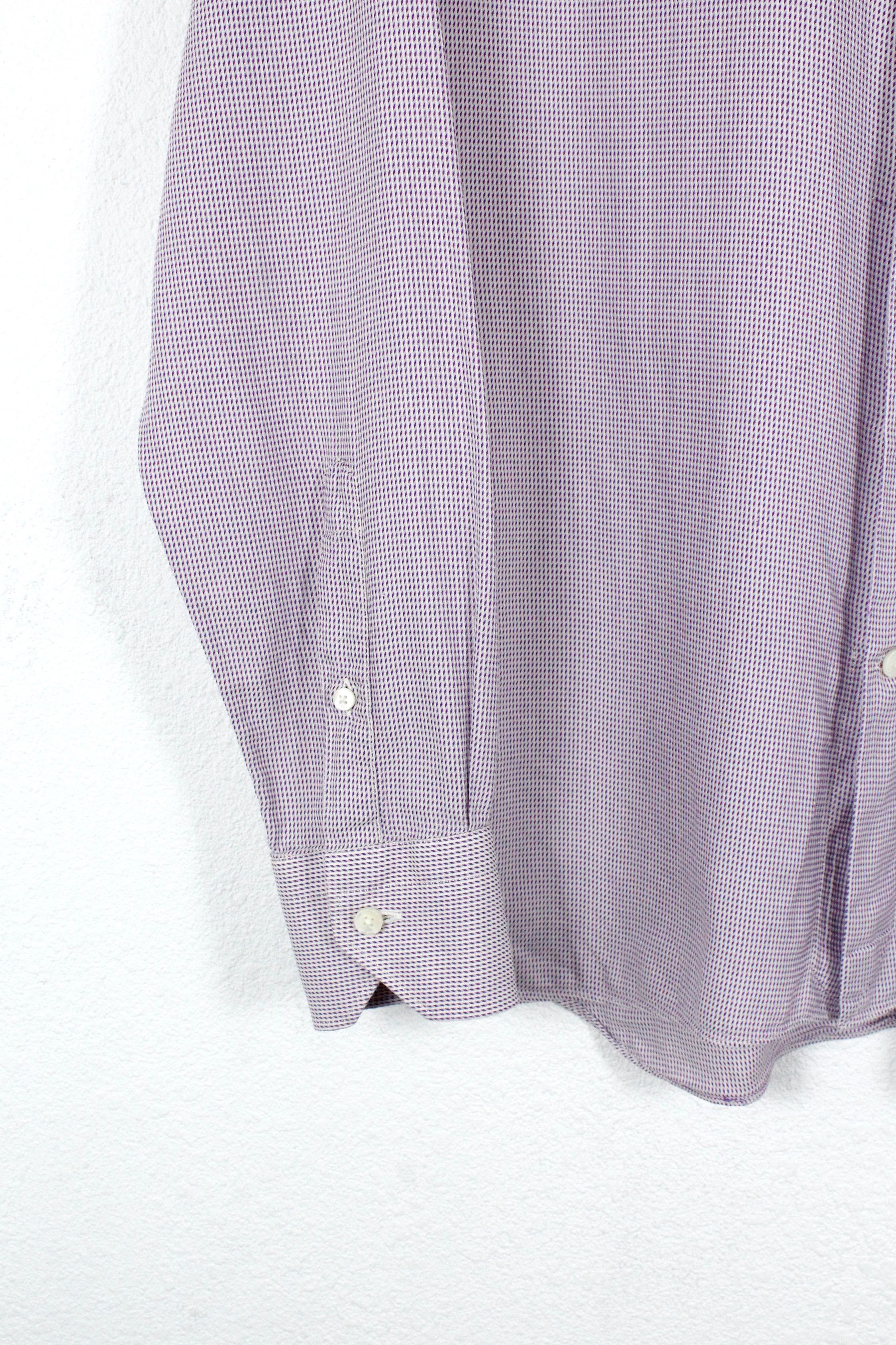 Ermenegildo Zegna Ermenegildo Zegna Geometric Knitted Formal Shirt Size US L / EU 52-54 / 3 - 3 Thumbnail