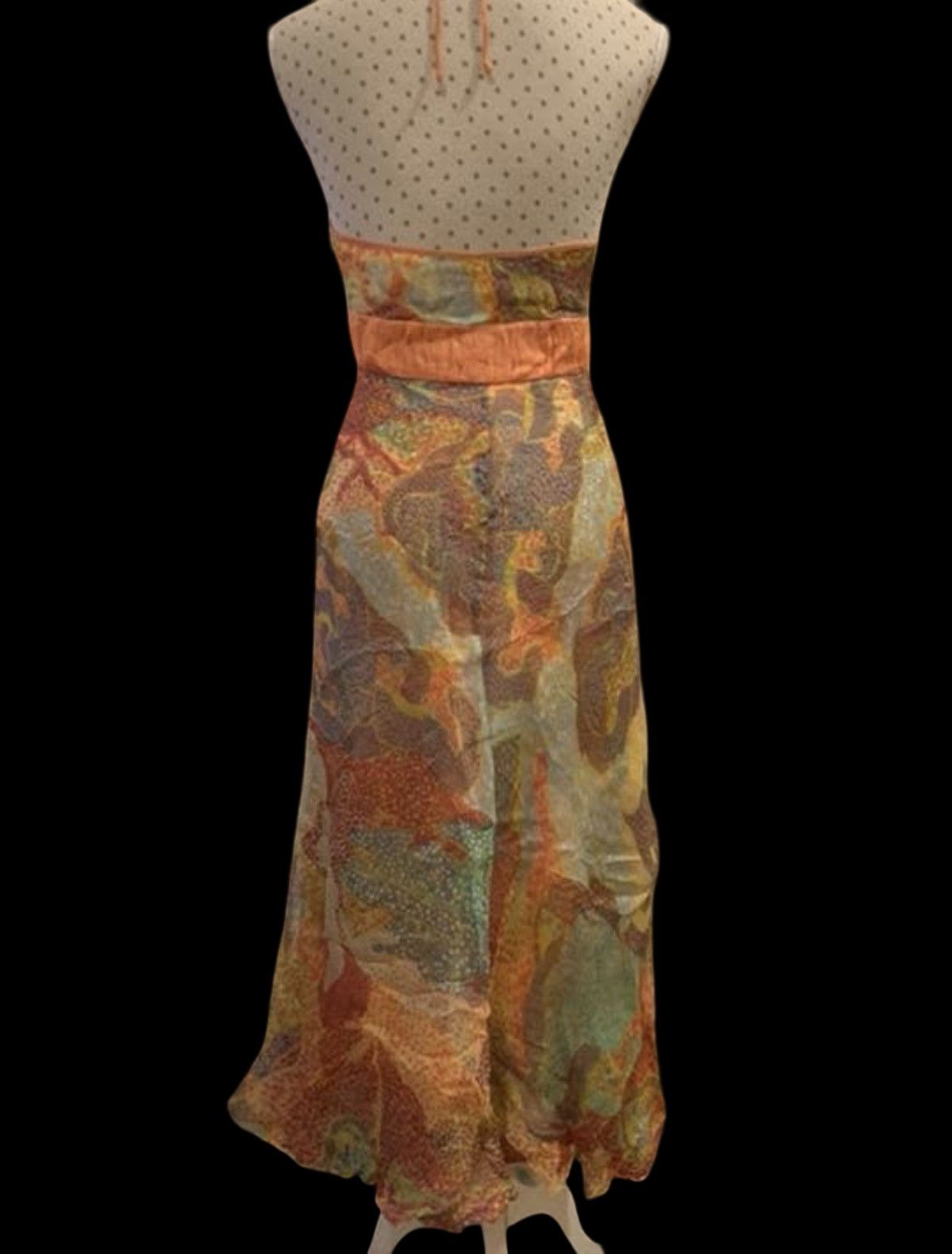 Other Catherine Malandrino 100% Silk Halter Maxi Dress Size S / US 4 / IT 40 - 2 Thumbnail