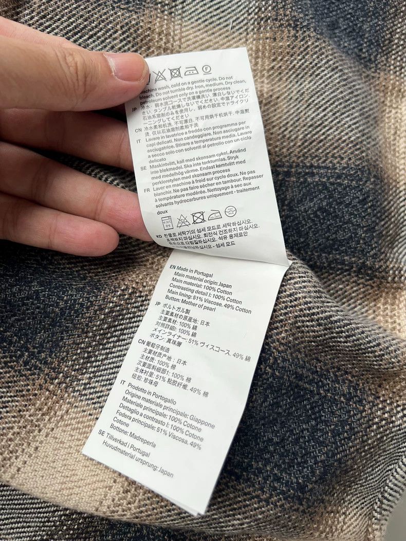 Our Legacy Our LegacyFW24 plaid curved hem single-breasted flannel lon Size US L / EU 52-54 / 3 - 5 Thumbnail