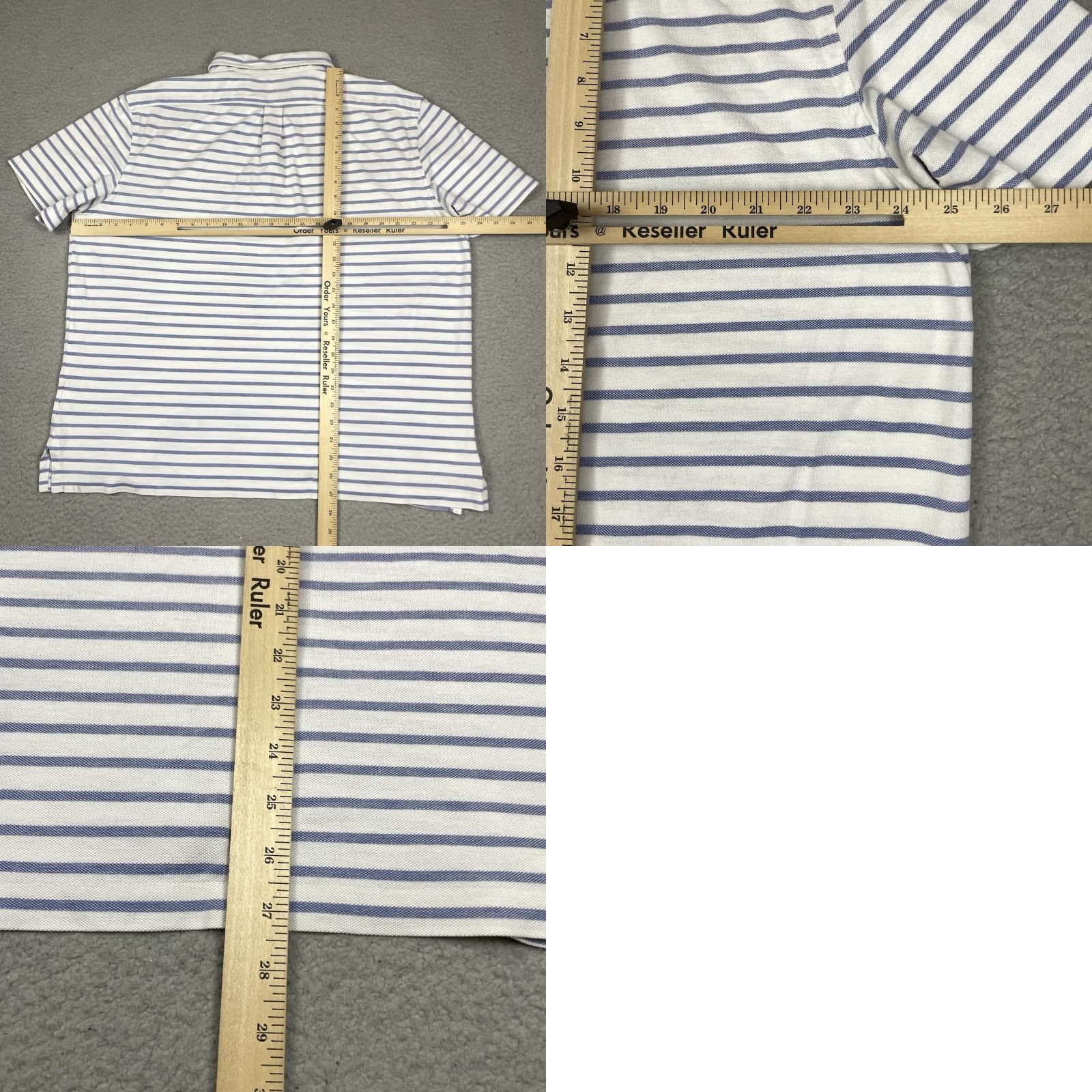 Polo Ralph Lauren Polo Ralph Lauren Shirt Mens 2XL Blue Knit Oxford Striped Pony Adult Short Sleeve Collared Button-Down Size US XXL / EU 58 / 5 - 8 Thumbnail