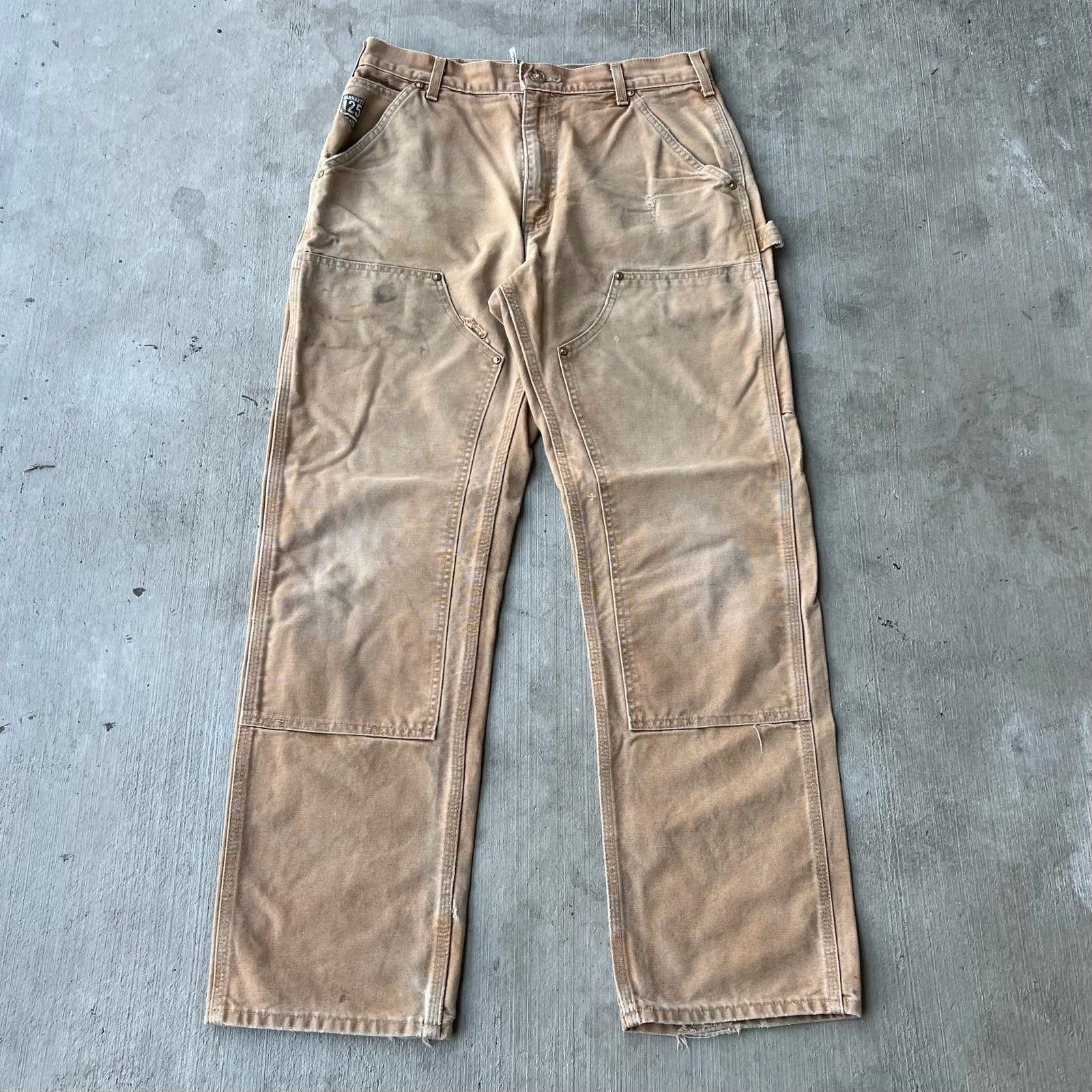 Carhartt × Vintage Carhartt faded brown double knee work wear carpenter pants Size US 31 - 1 Thumbnail
