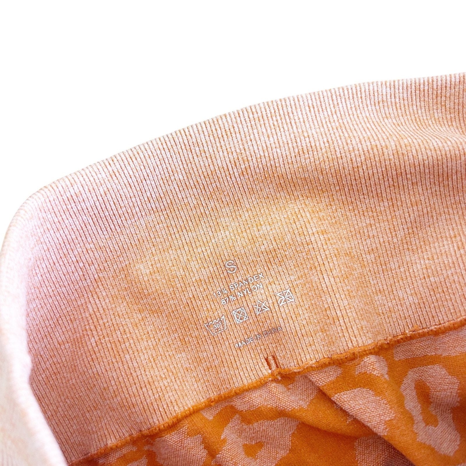 Other NVGTN Orange Leopard Print Seamless Leggings Sz S Size 27" / US 4 / IT 40 - 2 Thumbnail