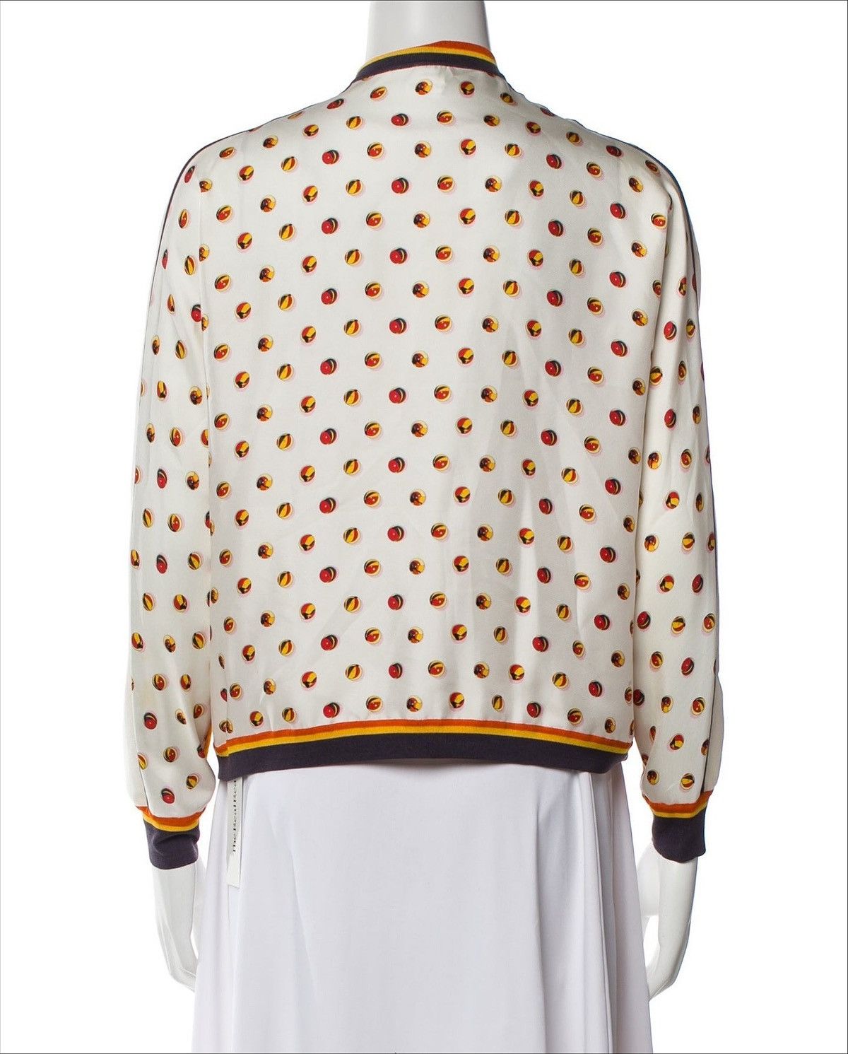 Hermes 1990S HERMÈS PARIS PRINTED SILK BOMBER JACKET Size XS / US 0-2 / IT 36-38 - 4 Thumbnail