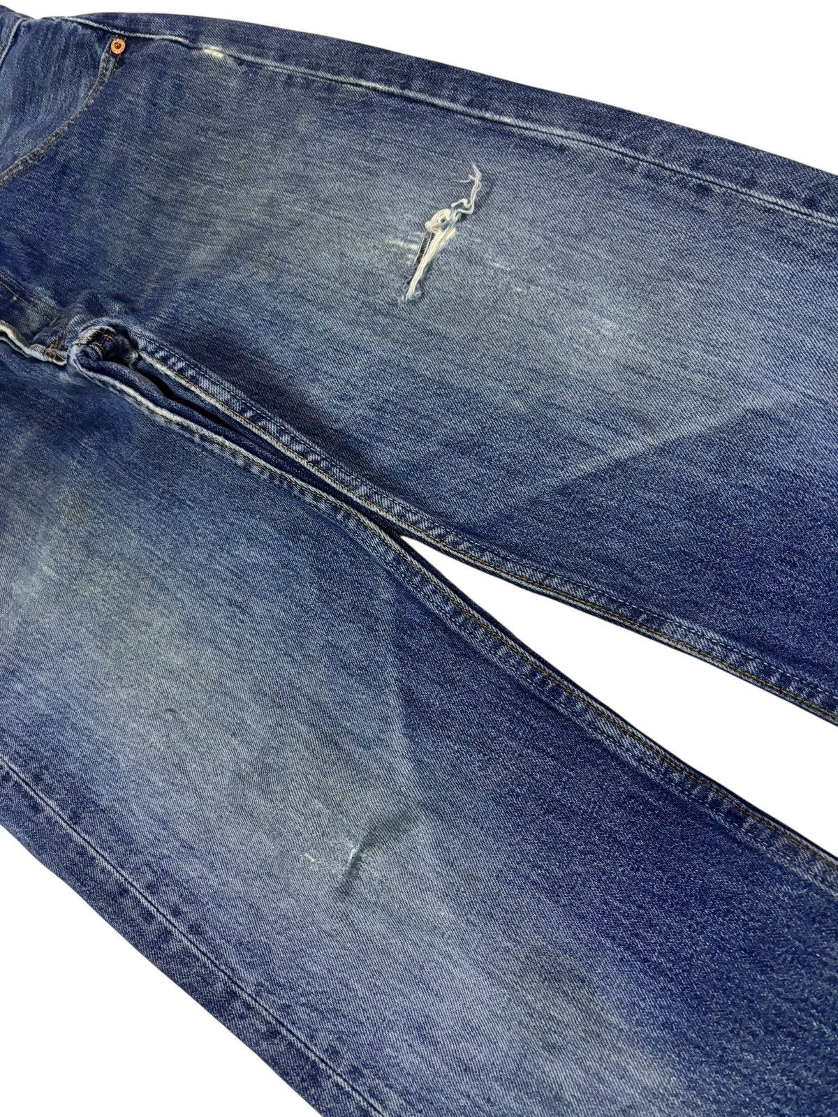 Levi's Vtg 90s Levis 501 Distressed Jeans Size US 30 / EU 46 - 3 Thumbnail