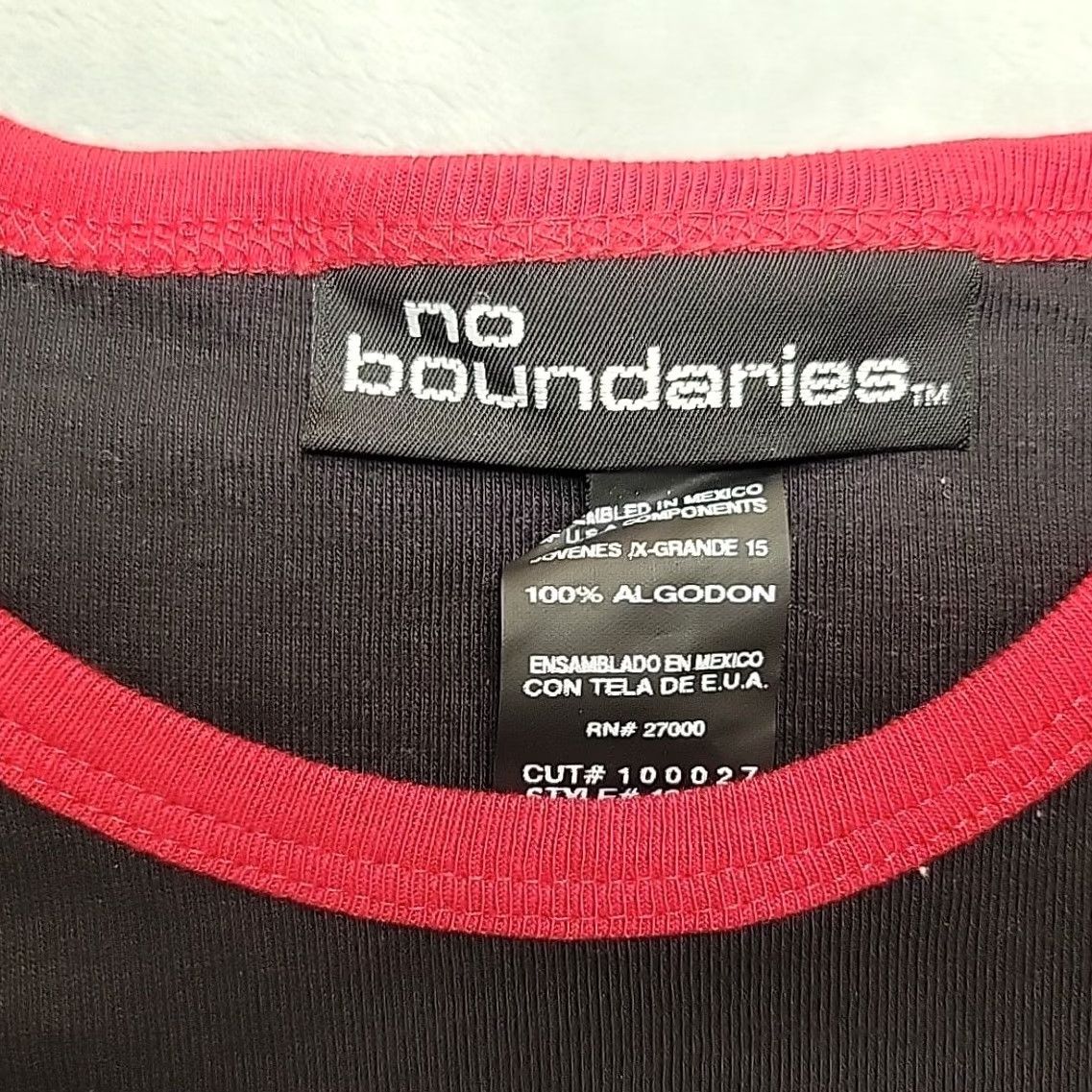 Vintage No Boundaries Women XL Black Ringer Shirt Rebel Rider Eagle Motorcycle Y2K Size XL / US 12-14 / IT 48-50 - 3 Thumbnail