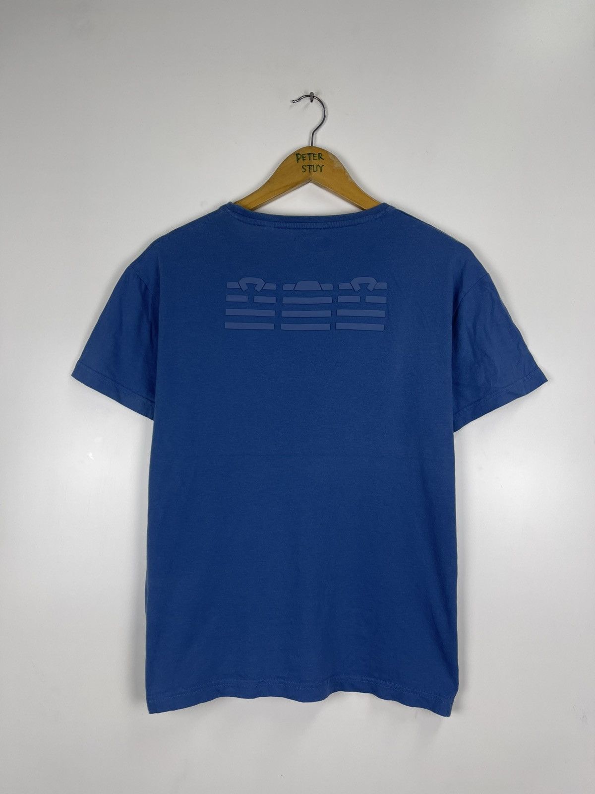 Designer Serge Blanco Blue Tee Size US L / EU 52-54 / 3 - 3 Thumbnail