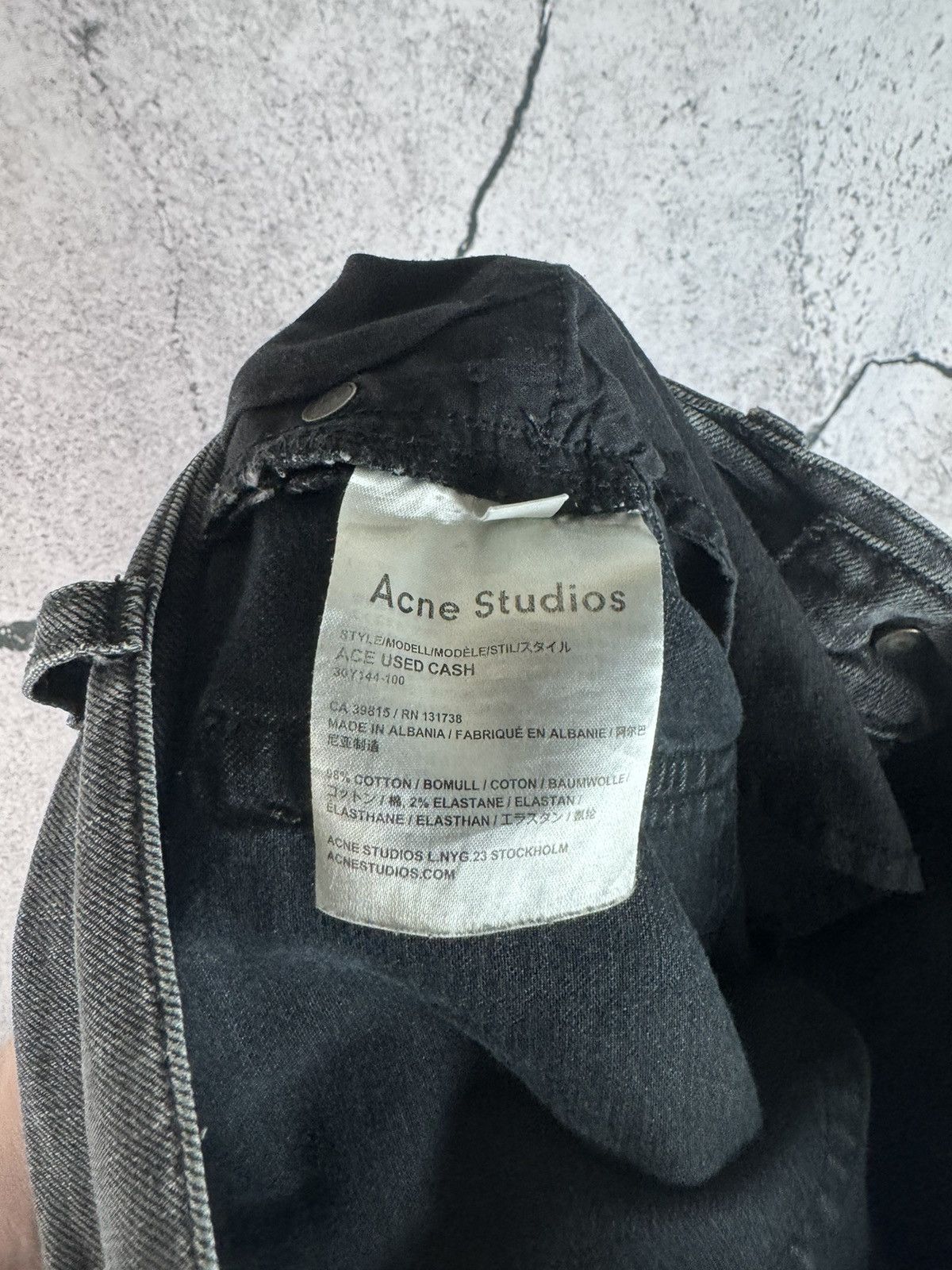 Acne Studios Acne Studios Ace Used Cash Black Denim Jeans Size US 28 / EU 44 - 5 Thumbnail