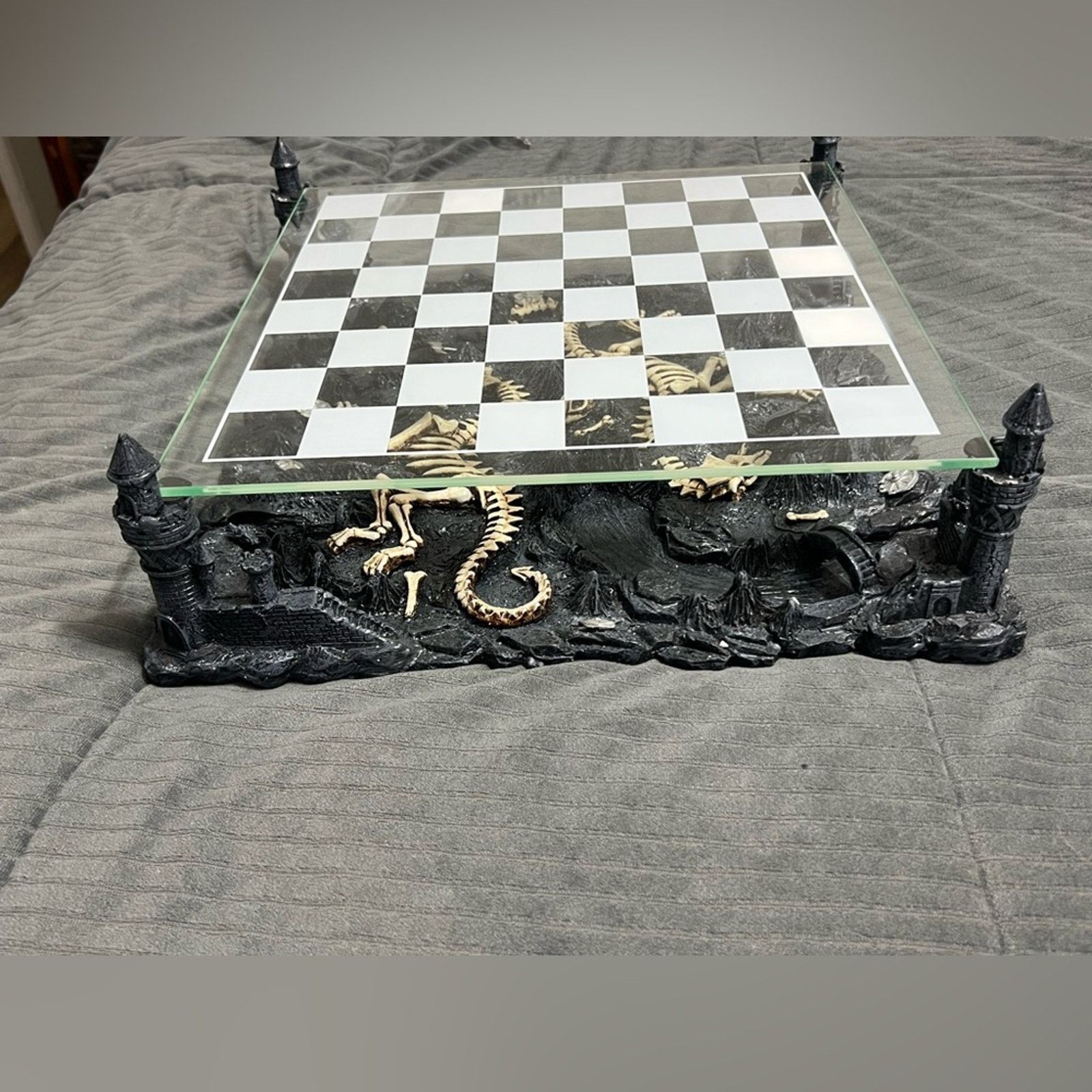 Other Chess Set Base 3D Dragons Fantasy Glass Board - 4 SETS Size ONE SIZE - 12 Thumbnail
