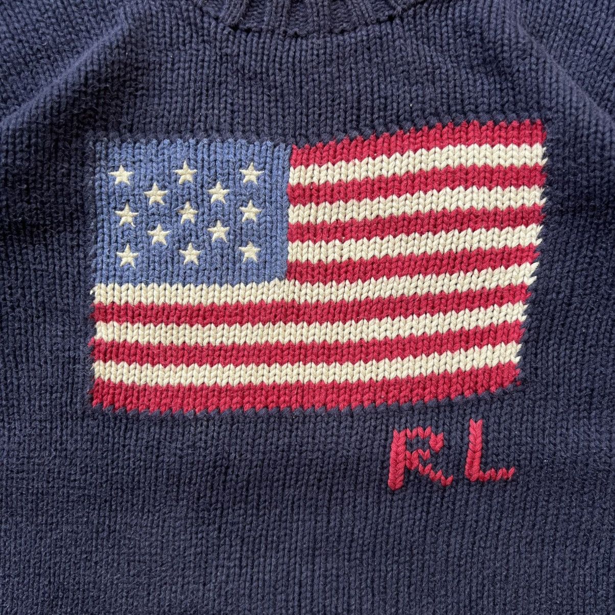 Ralph Lauren Vintage Polo Ralph Lauren American Flag Knit Sweater Size M / US 6-8 / IT 42-44 - 4 Thumbnail