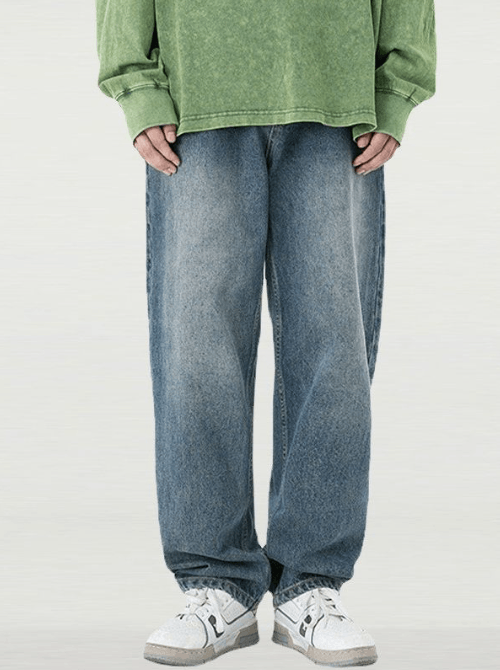 Japanese Brand × Jean Men's loose versatile trendy straight jeans Size US 34 / EU 50 - 1 Thumbnail