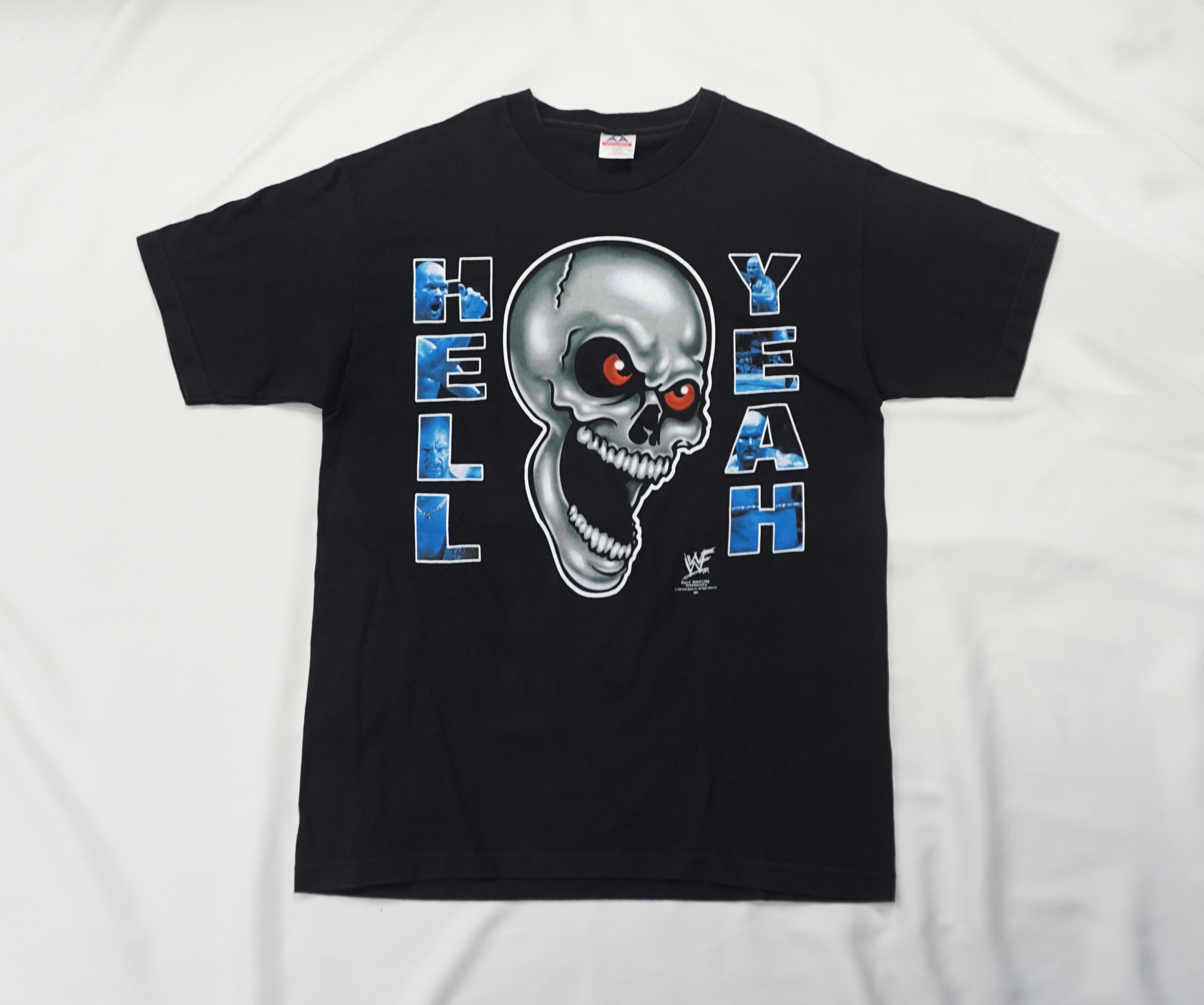 WWF 1999 WWF Stone Cold Steve Austin "Hell Yeah" T-shirt Size US L / EU 52-54 / 3 - 1 Thumbnail