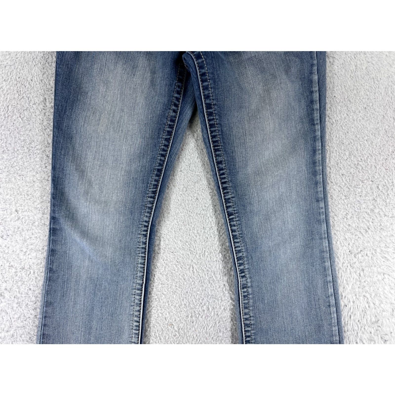 Vintage Maurices Jeans Womens 1 Blue Denim Bootcut Embroidered Cotton Blend Pant Size 25" / US 0 / IT 36 - 5 Thumbnail