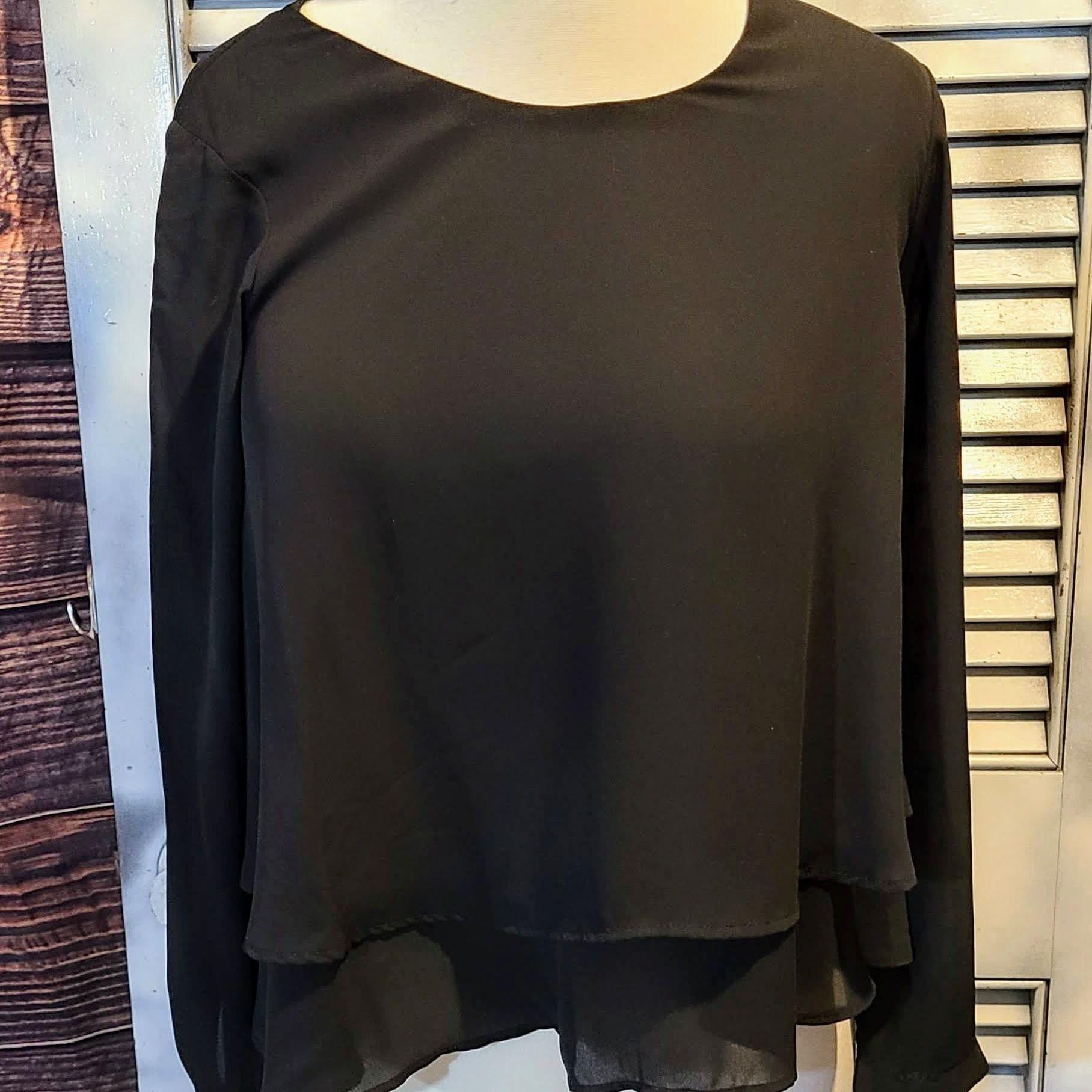 Zara Zara Basic Small Black Layered Blouse Size S / US 4 / IT 40 - 5 Thumbnail