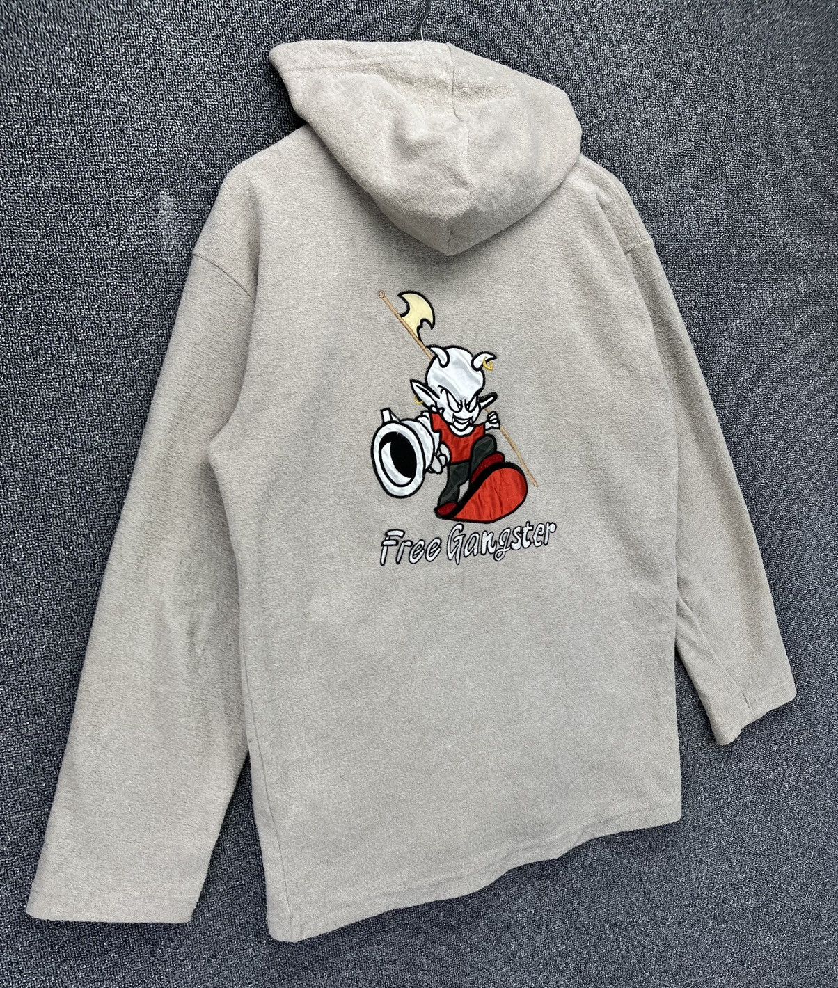 Japanese Brand Vintage Great Free Gangster Fleece Hoodie Sweatshirt Size US M / EU 48-50 / 2 - 3 Thumbnail