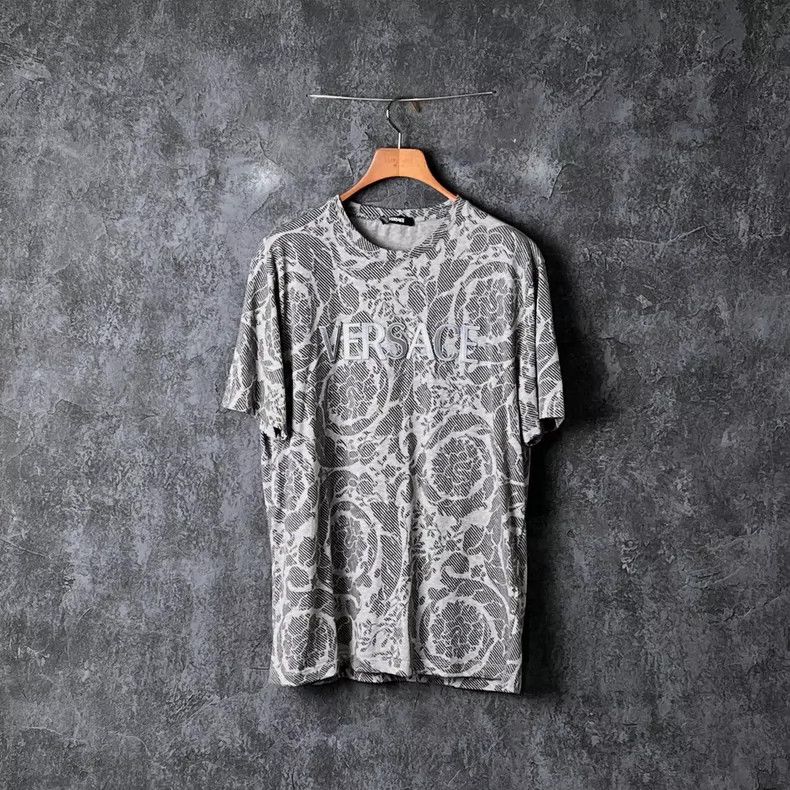 Versace Versace Letter embroidered cotton short sleeves Size US L / EU 52-54 / 3 - 1 Thumbnail