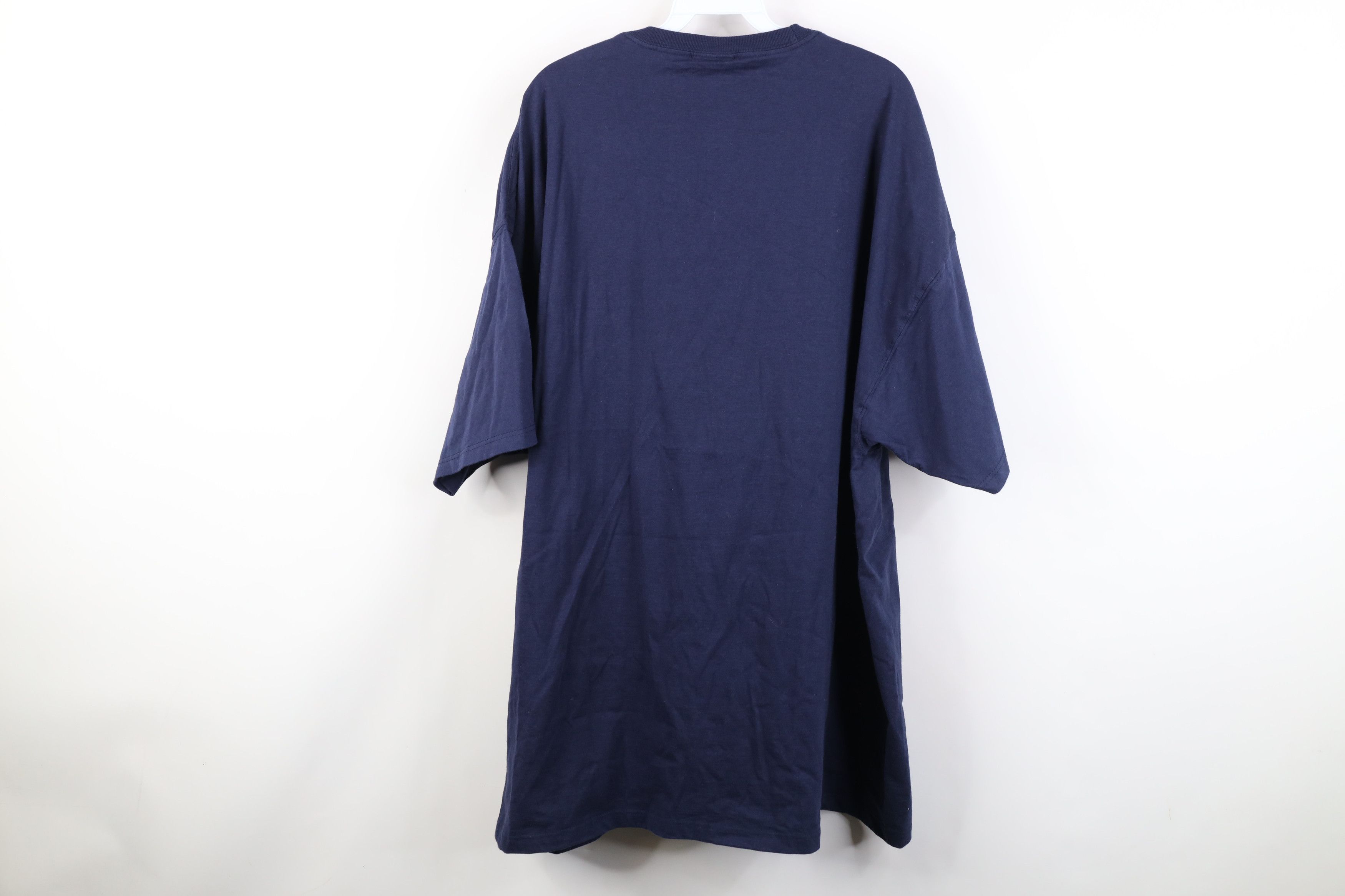 Vintage Vintage 90s Streetwear Heavyweight Cotton T-Shirt Navy Blue Size US XXL / EU 58 / 5 - 9 Thumbnail