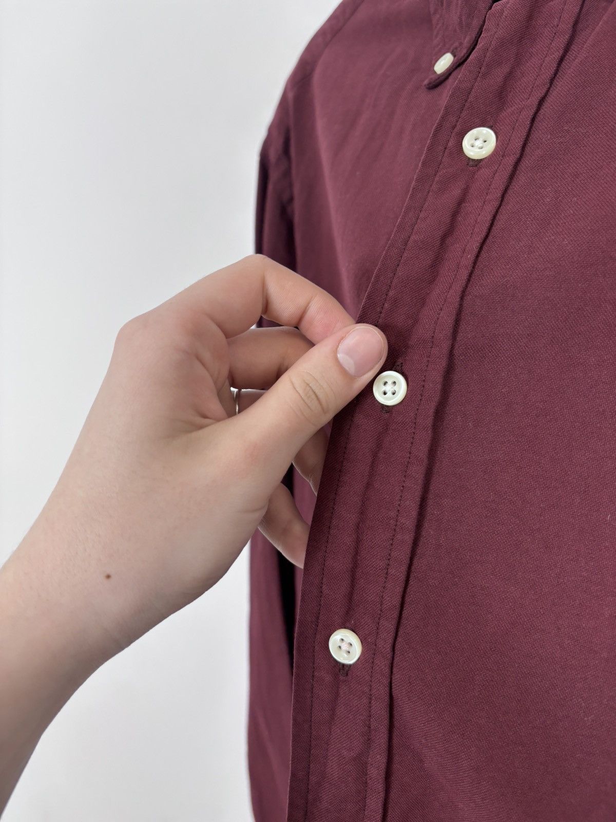 Ralph Lauren Ralph Lauren Men’s Slim Fit Burgundy Long Sleeve Shirt Size US XL / EU 56 / 4 - 8 Thumbnail
